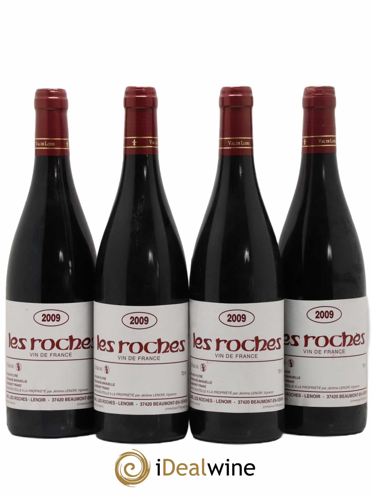 Vin de France Les Roches Lenoir (Domaine) 2009 - Lot de 4 bouteilles - 0