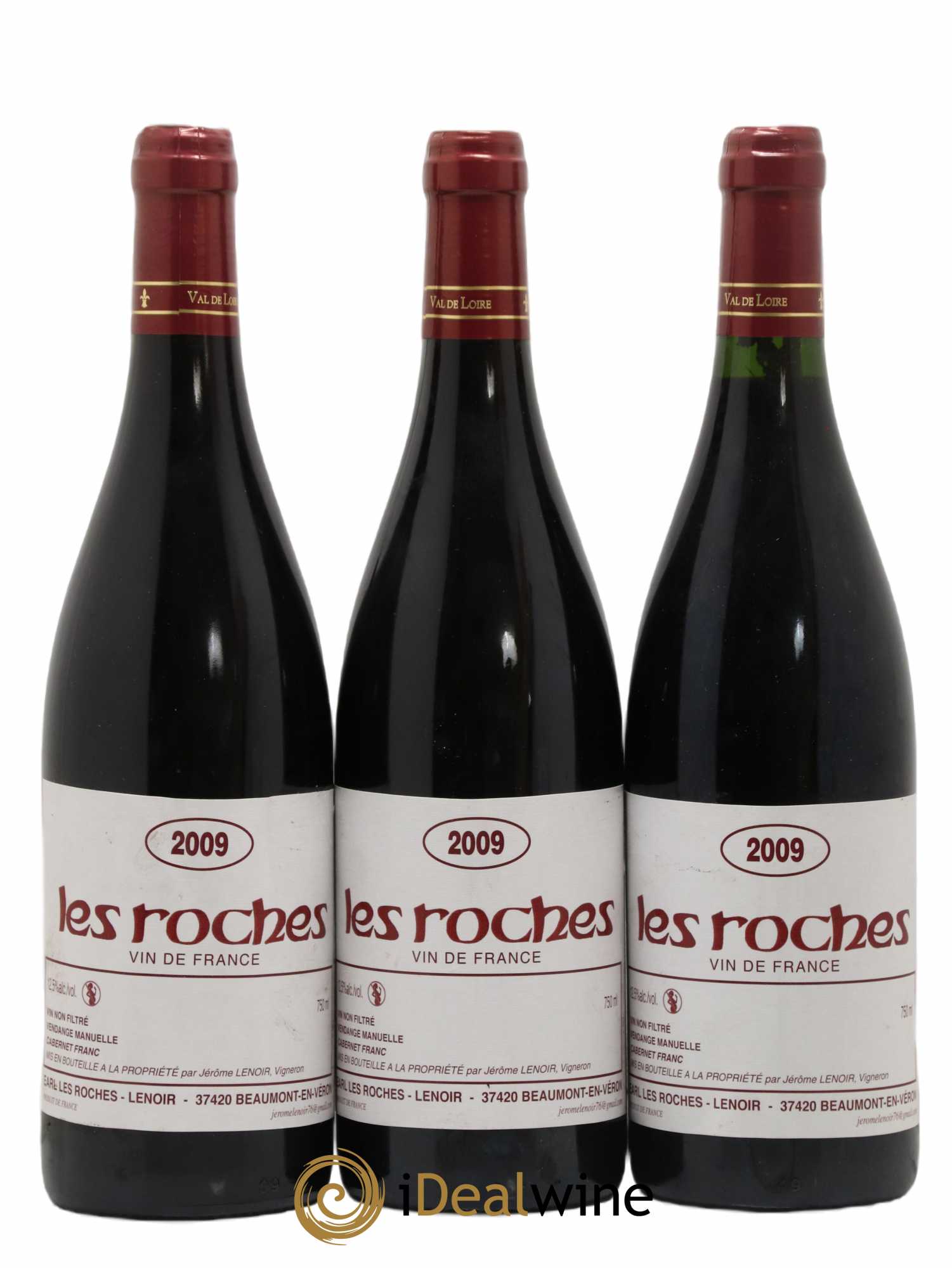 Vin de France Les Roches Lenoir (Domaine) 2009 - Lot de 3 bouteilles - 0