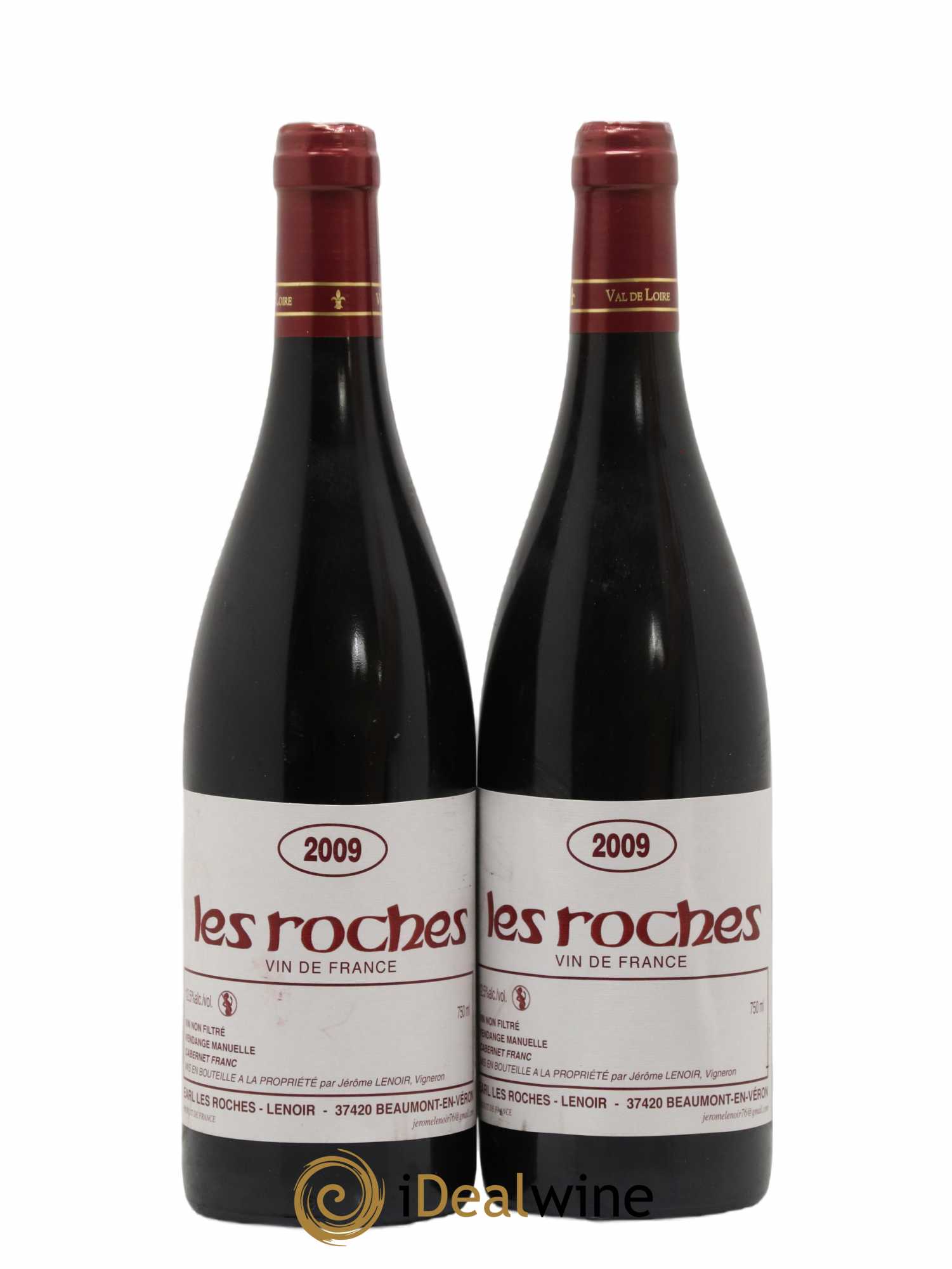 Vin de France Les Roches Lenoir (Domaine) 2009 - Lot de 2 bouteilles - 0