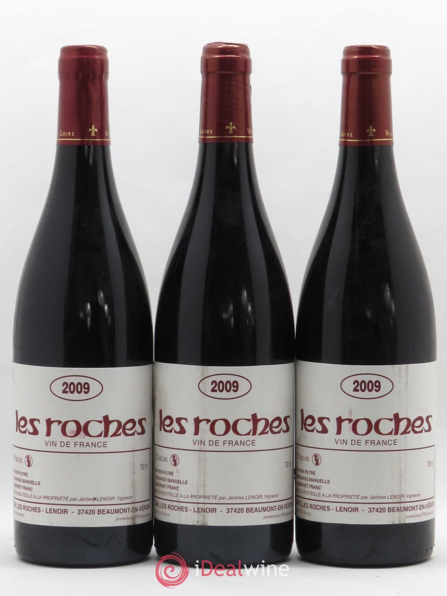 Vin de France Les Roches Domaine Lenoir 2009 - Lot de 3 bouteilles - 0