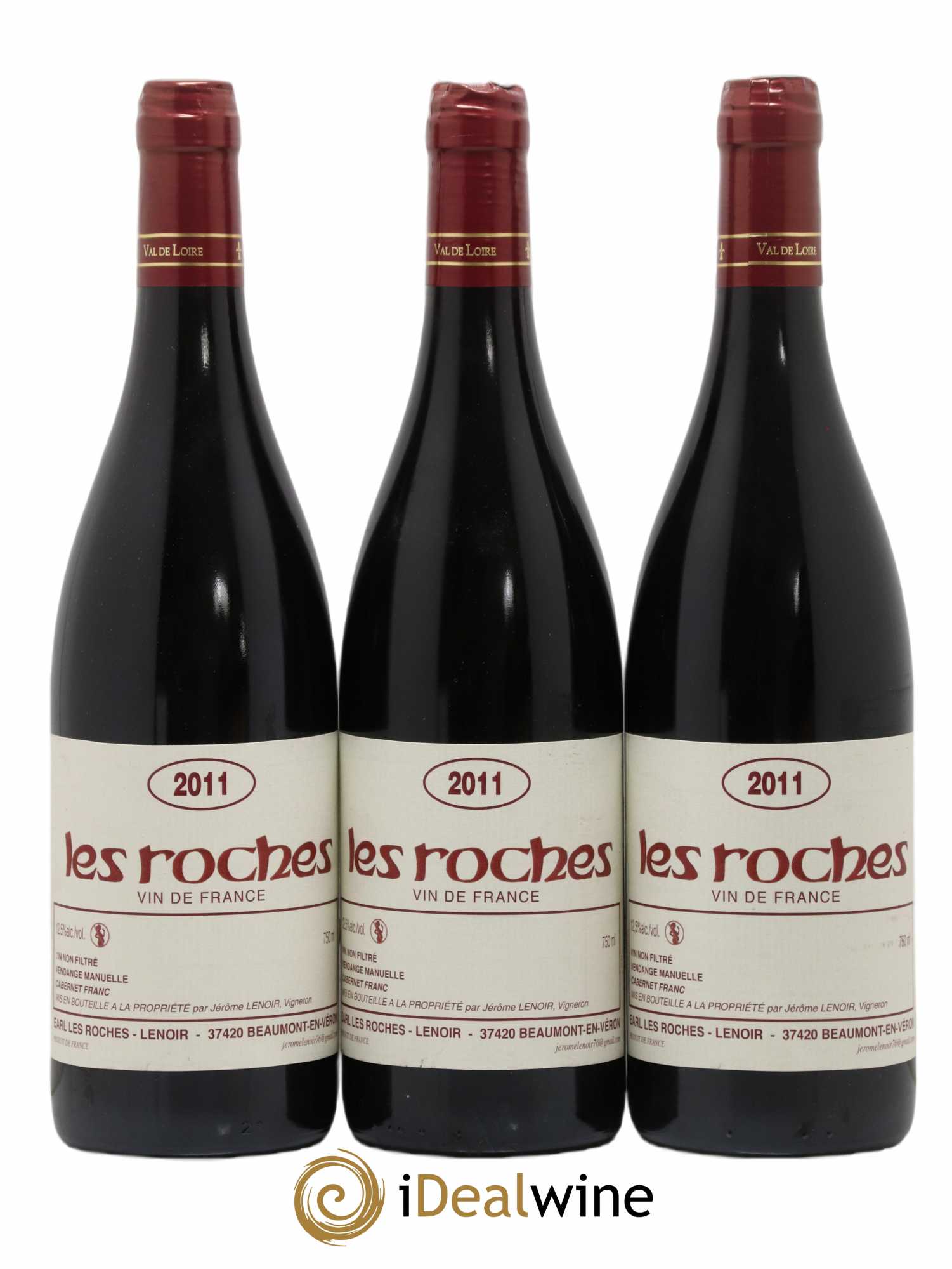 Vin de France Les Roches Lenoir (Domaine) 2011 - Lot de 3 bouteilles - 0