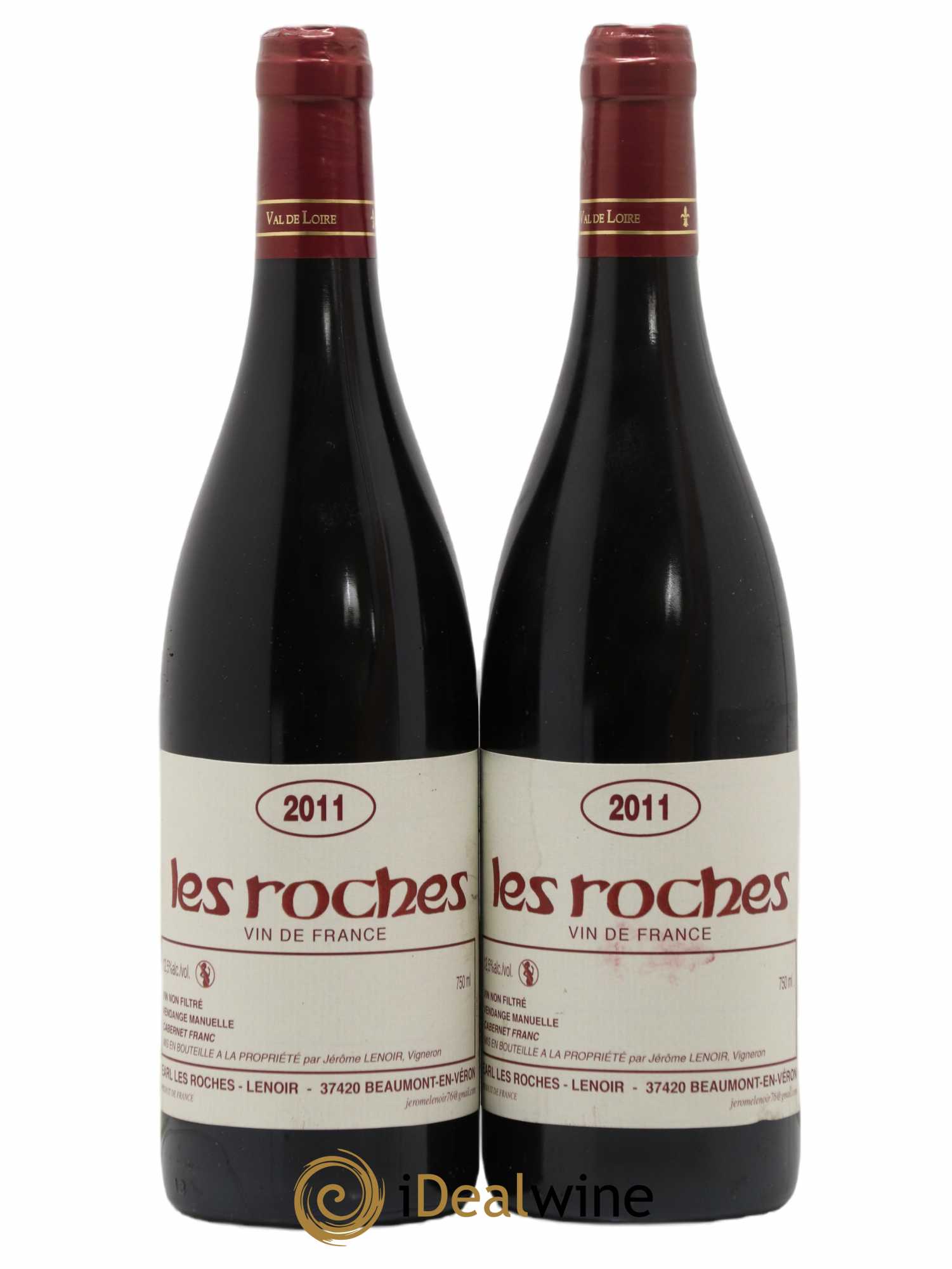 Vin de France Les Roches Lenoir (Domaine) 2011 - Lot de 2 bouteilles - 0