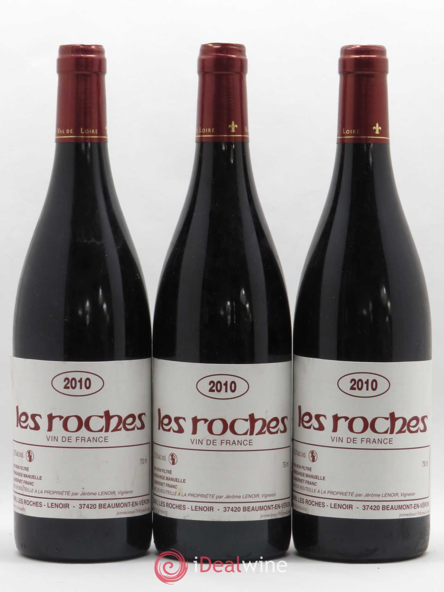 Vin de France Les Roches Domaine Lenoir 2010 - Lot de 3 bouteilles - 0