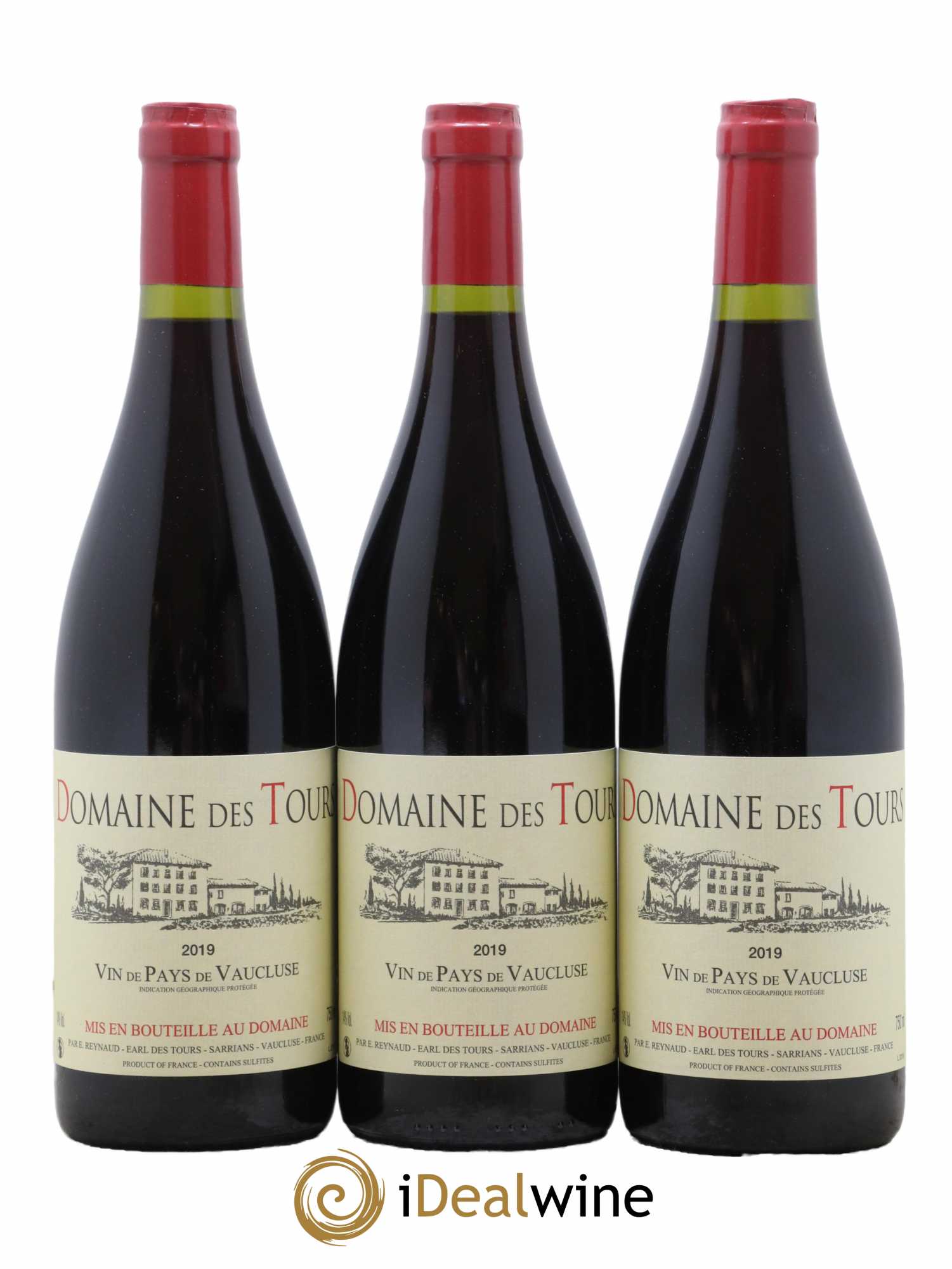 Vaucluse (Vin de Pays de Vaucluse) Domaine des Tours Emmanuel Reynaud 2019 - Lot de 3 bouteilles - 0