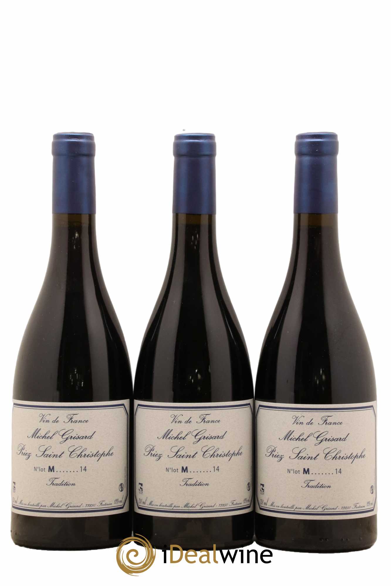 Vin de France Priez Saint Christophe Michel Grisard 2014 - Lot de 3 bouteilles - 0