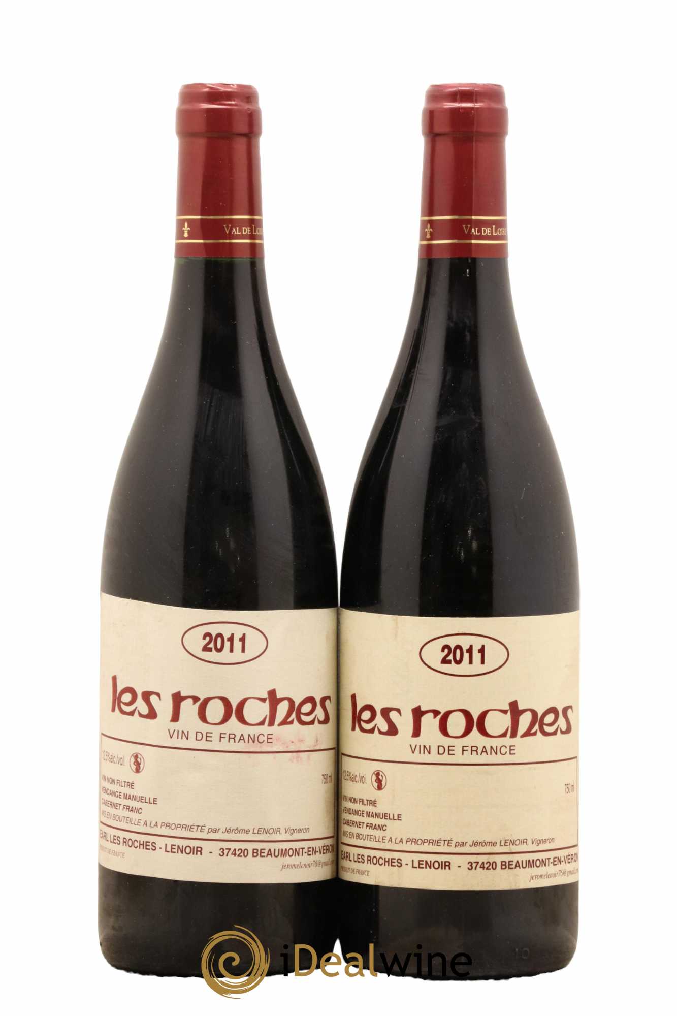 Vin de France Les Roches Lenoir (Domaine) 2011 - Lot de 2 bouteilles - 0