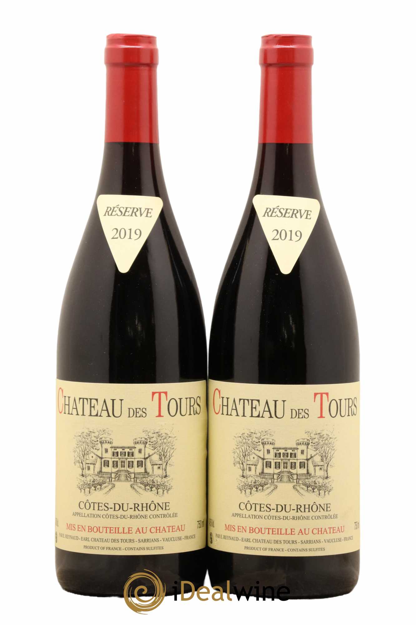 Côtes-du-Rhône Château des Tours Emmanuel Reynaud 2019 - Lot de 2 bouteilles - 0