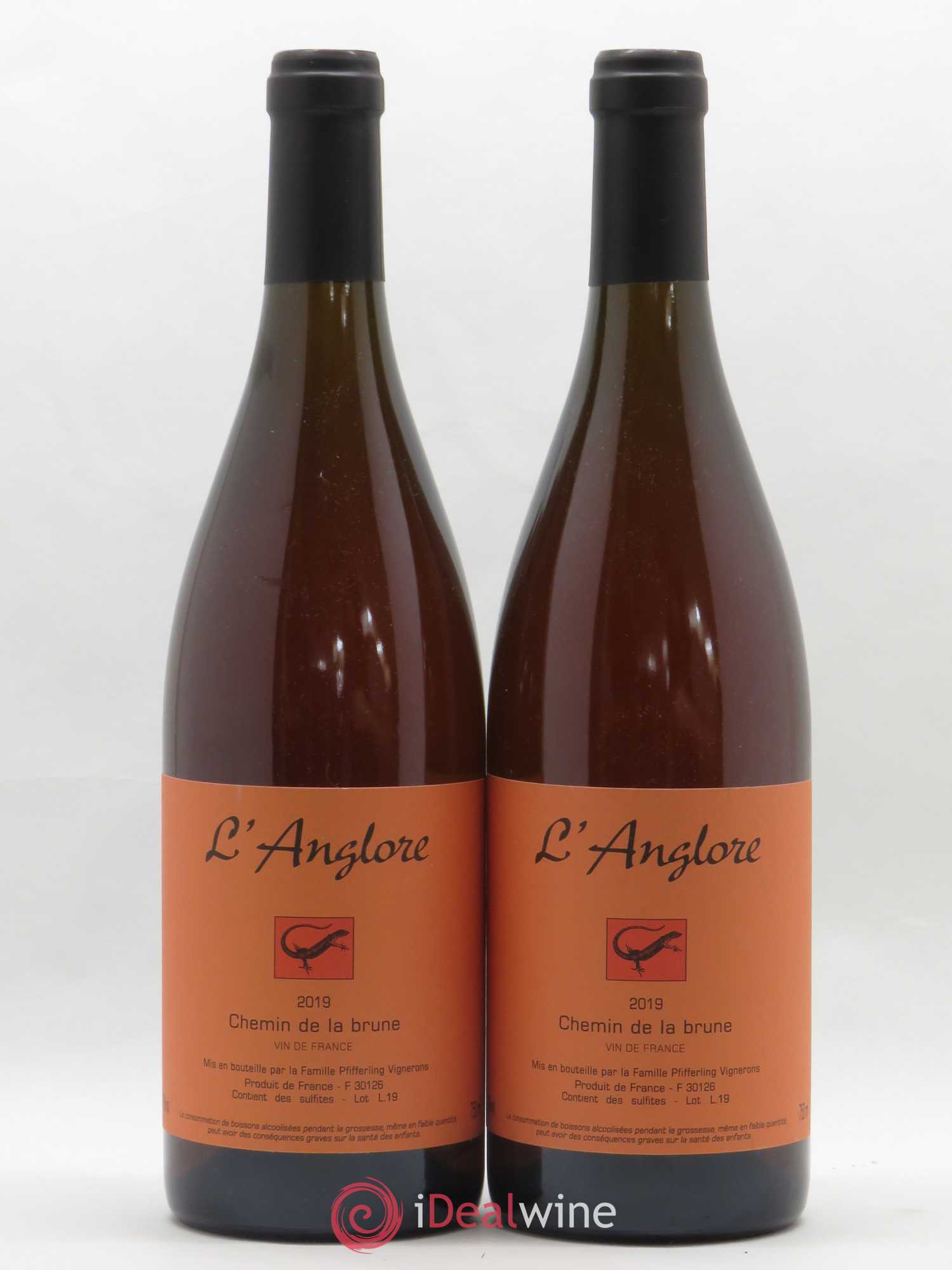 Vin de France Chemin de la brune L'Anglore (sans prix de réserve) 2019 - Lot de 2 bouteilles - 0