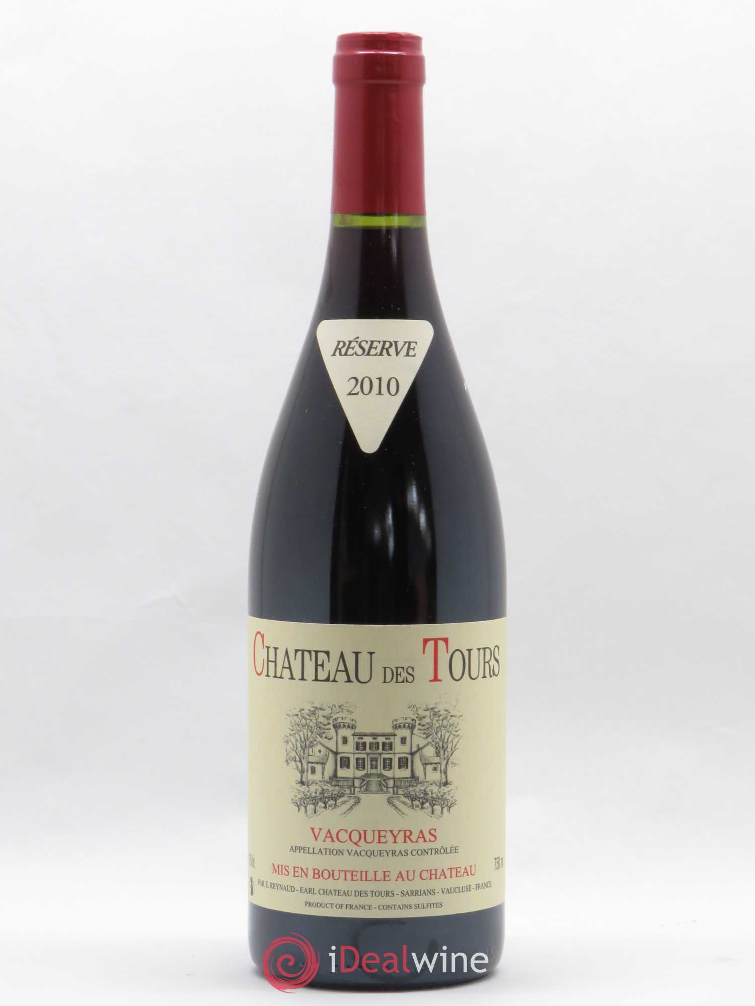 Vacqueyras Château des Tours Emmanuel Reynaud 2010 - Lot de 1 bouteille - 0