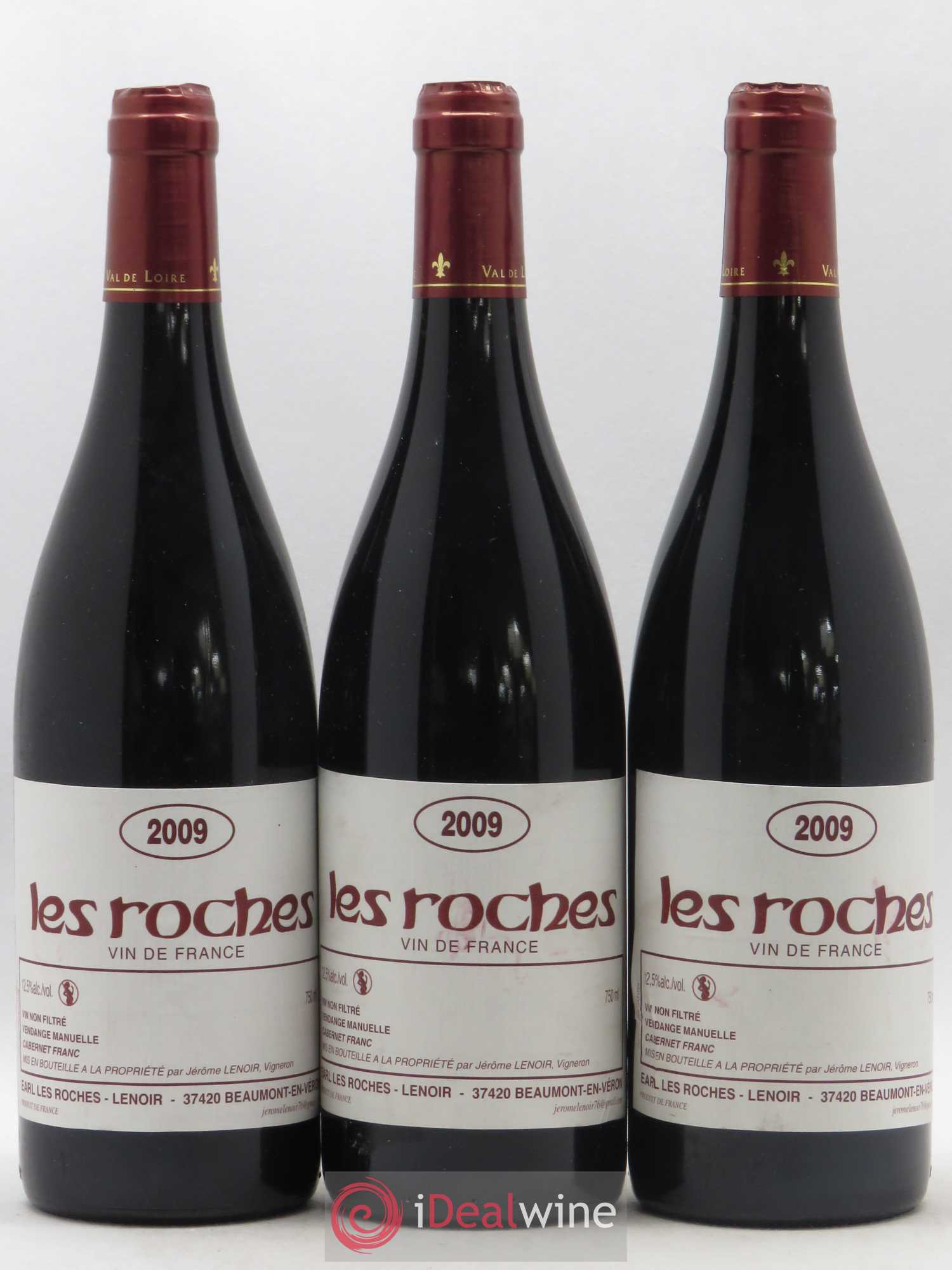 Vin de France Les Roches Lenoir (Domaine) 2009 - Lot de 3 bouteilles - 0