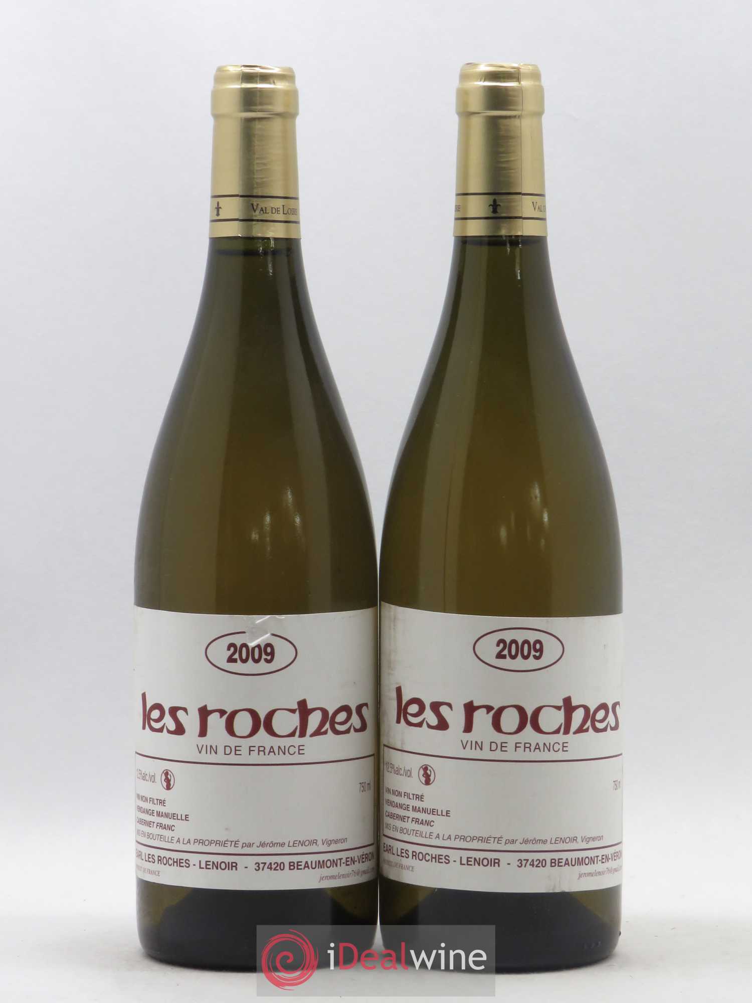 Vin de France Les Roches Lenoir (Domaine) 2009 - Posten von 2 Flaschen - 0