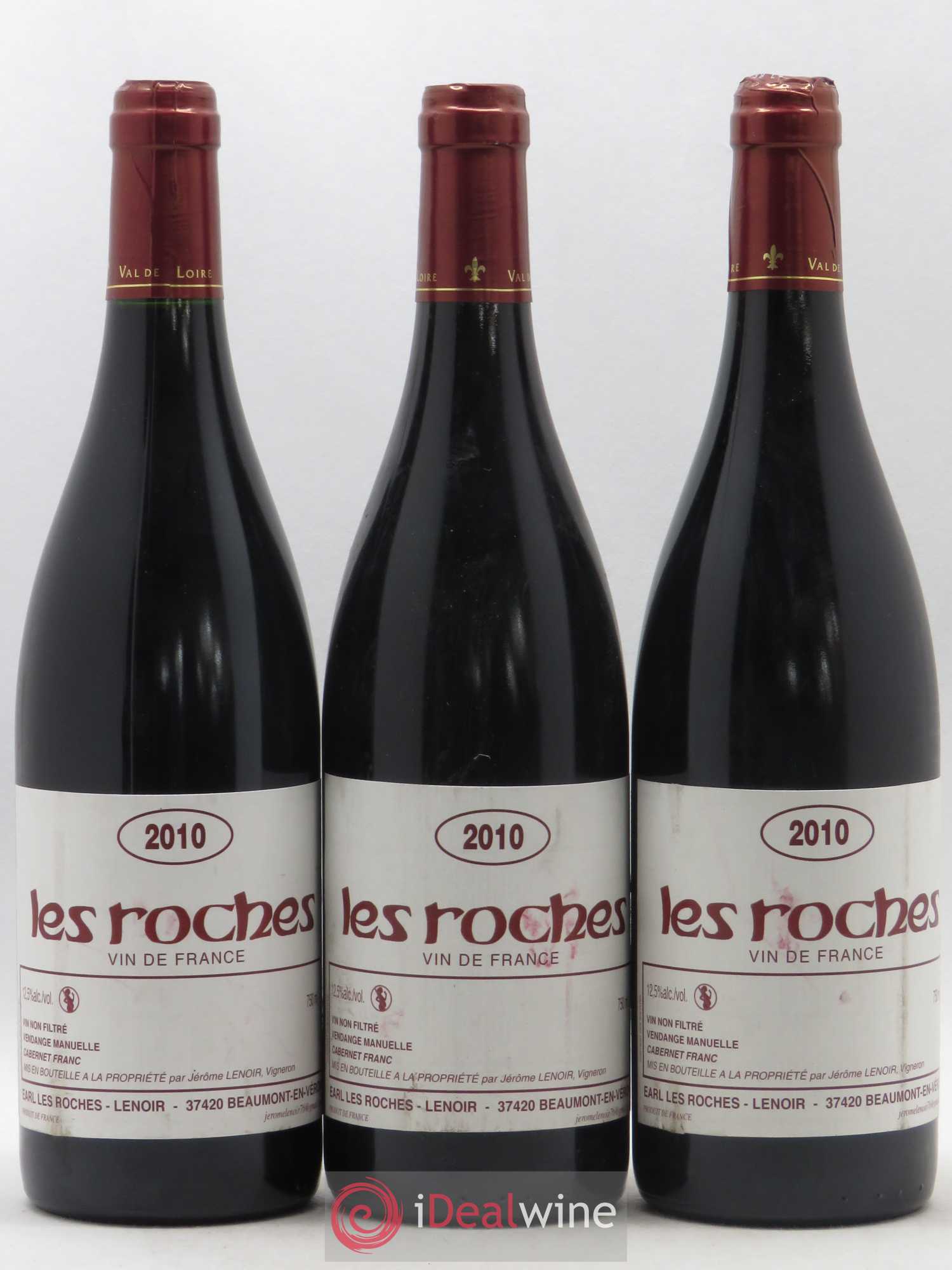 Vin de France Les Roches Lenoir (Domaine) 2010 - Posten von 3 Flaschen - 0