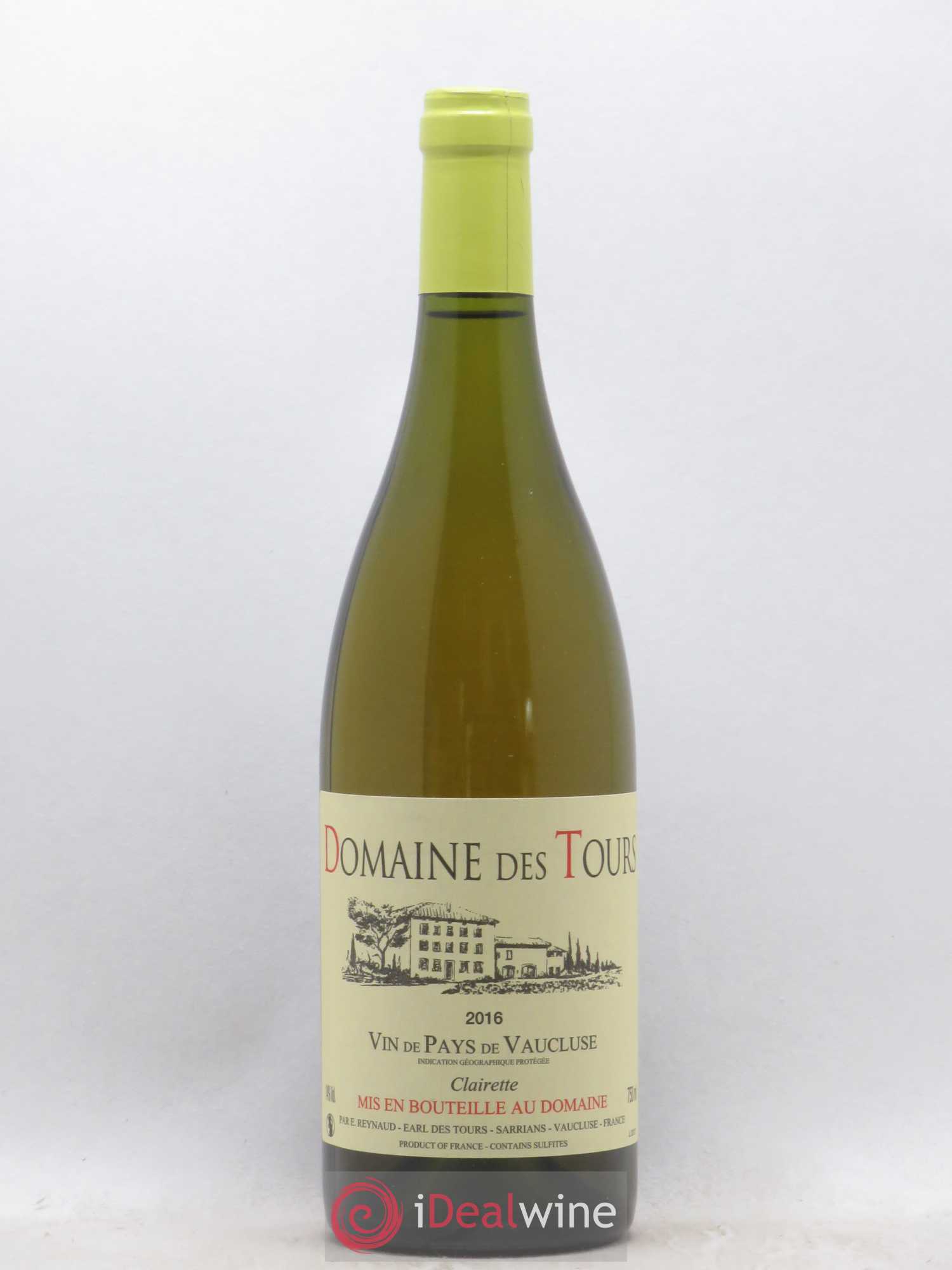 Vaucluse (Vin de Pays de Vaucluse) Domaine des Tours Emmanuel Reynaud Clairette 2016 - Lot de 1 bouteille - 0