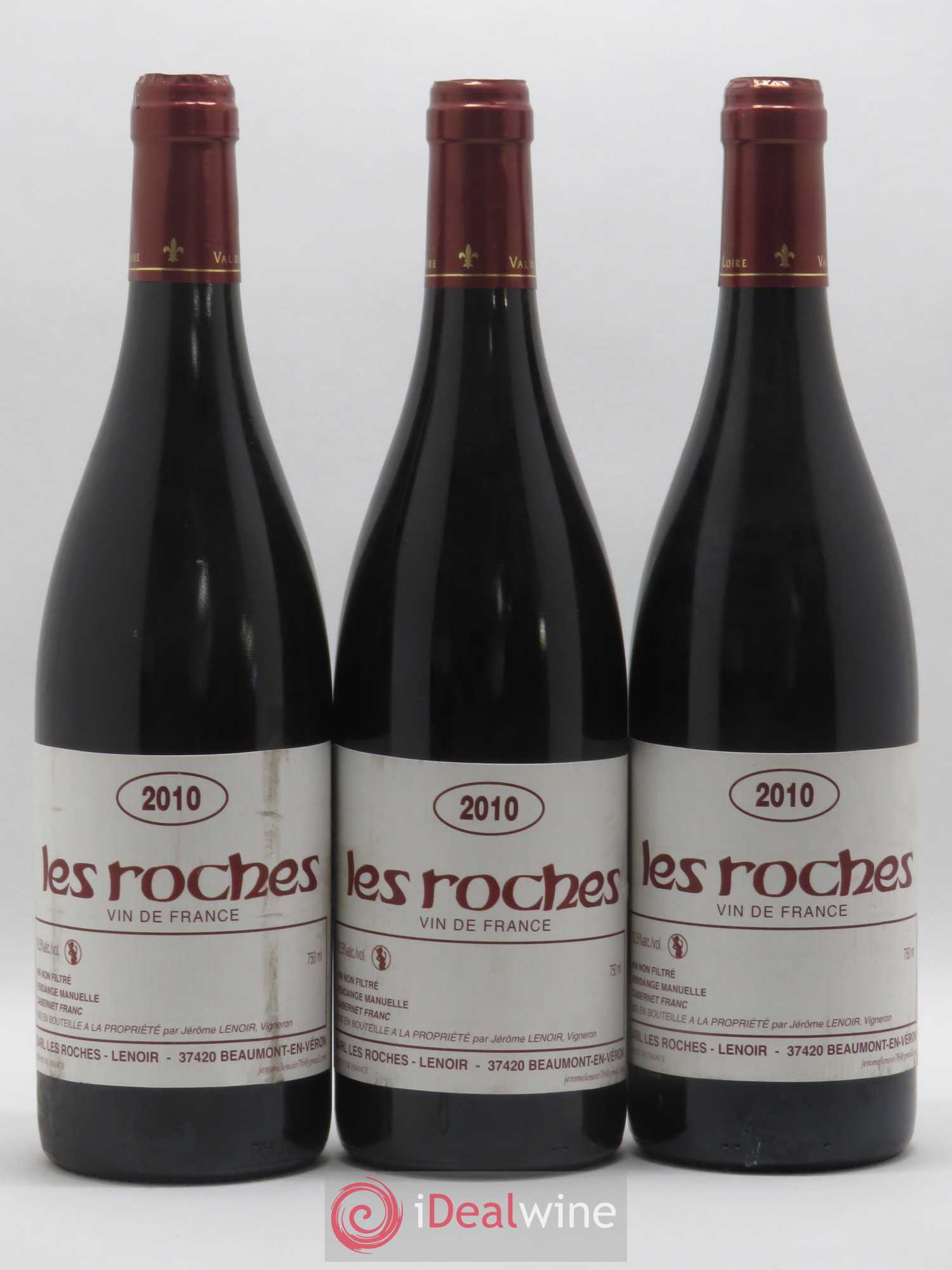 Vin de France Les Roches Lenoir (sans prix de réserve) 2010 - Posten von 3 Flaschen - 0