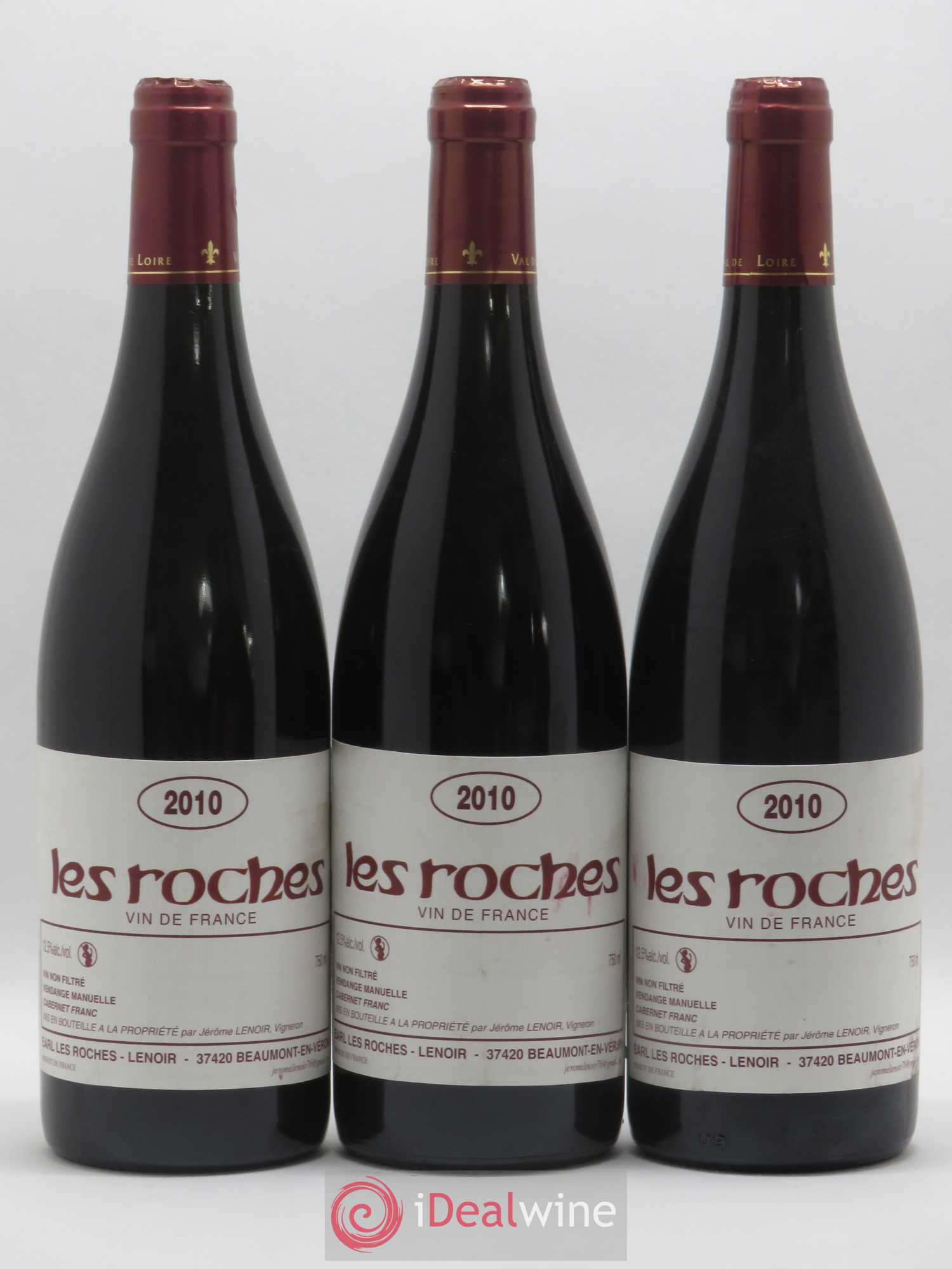 Vin de France Les Roches Lenoir (sans prix de réserve) 2010 - Posten von 3 Flaschen - 0