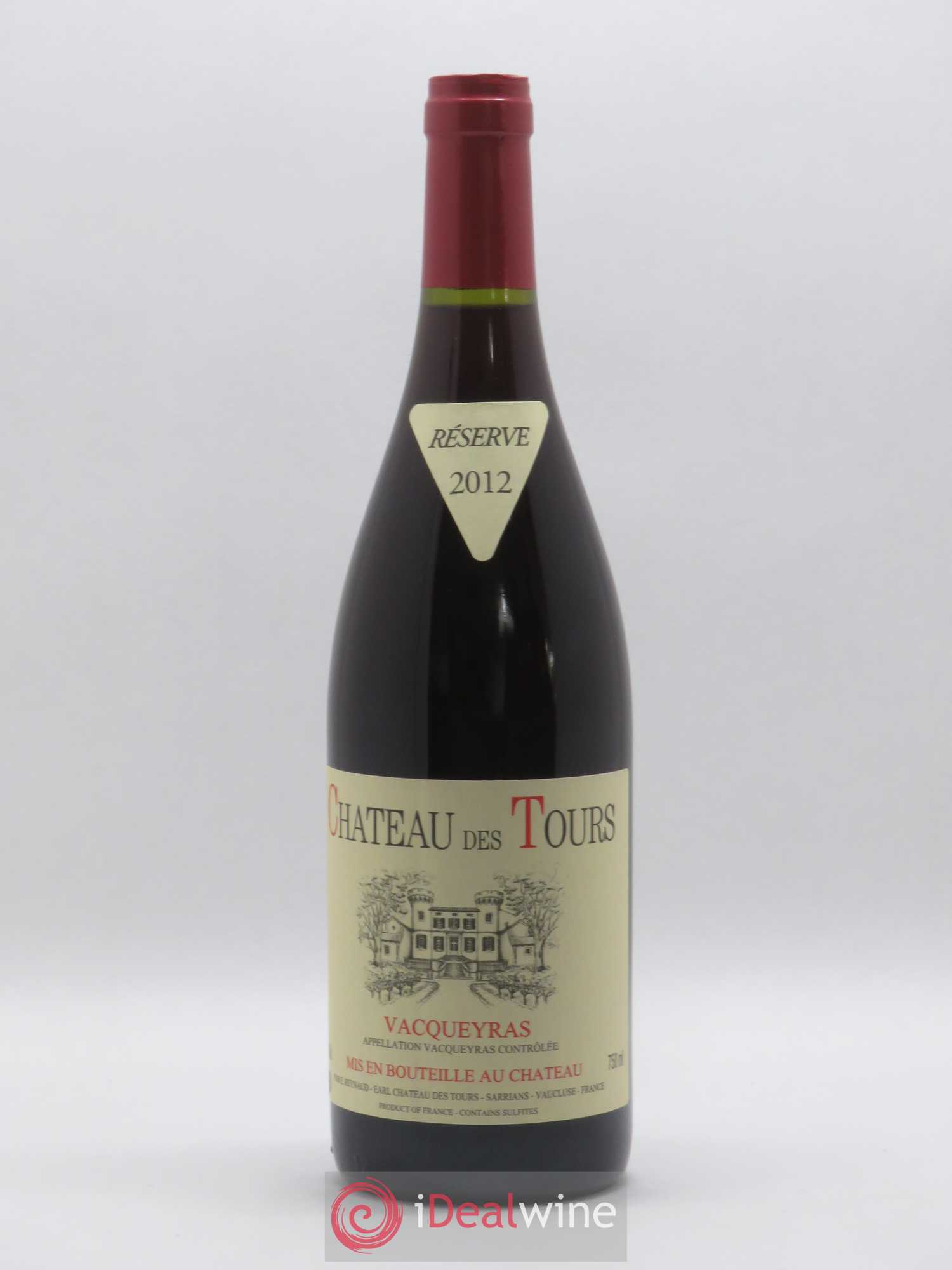 Vacqueyras Château des Tours Emmanuel Reynaud 2012 - Lot de 1 bouteille - 0