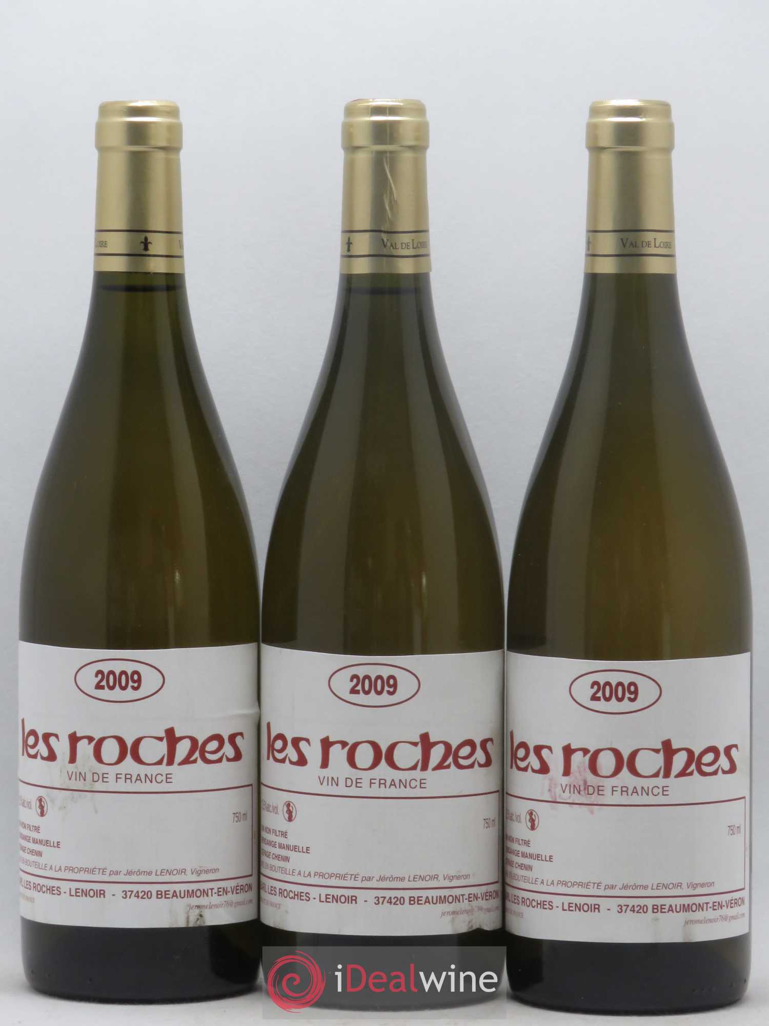 Vin de France Les Roches Lenoir (sans prix de réserve) 2009 - Posten von 3 Flaschen - 0