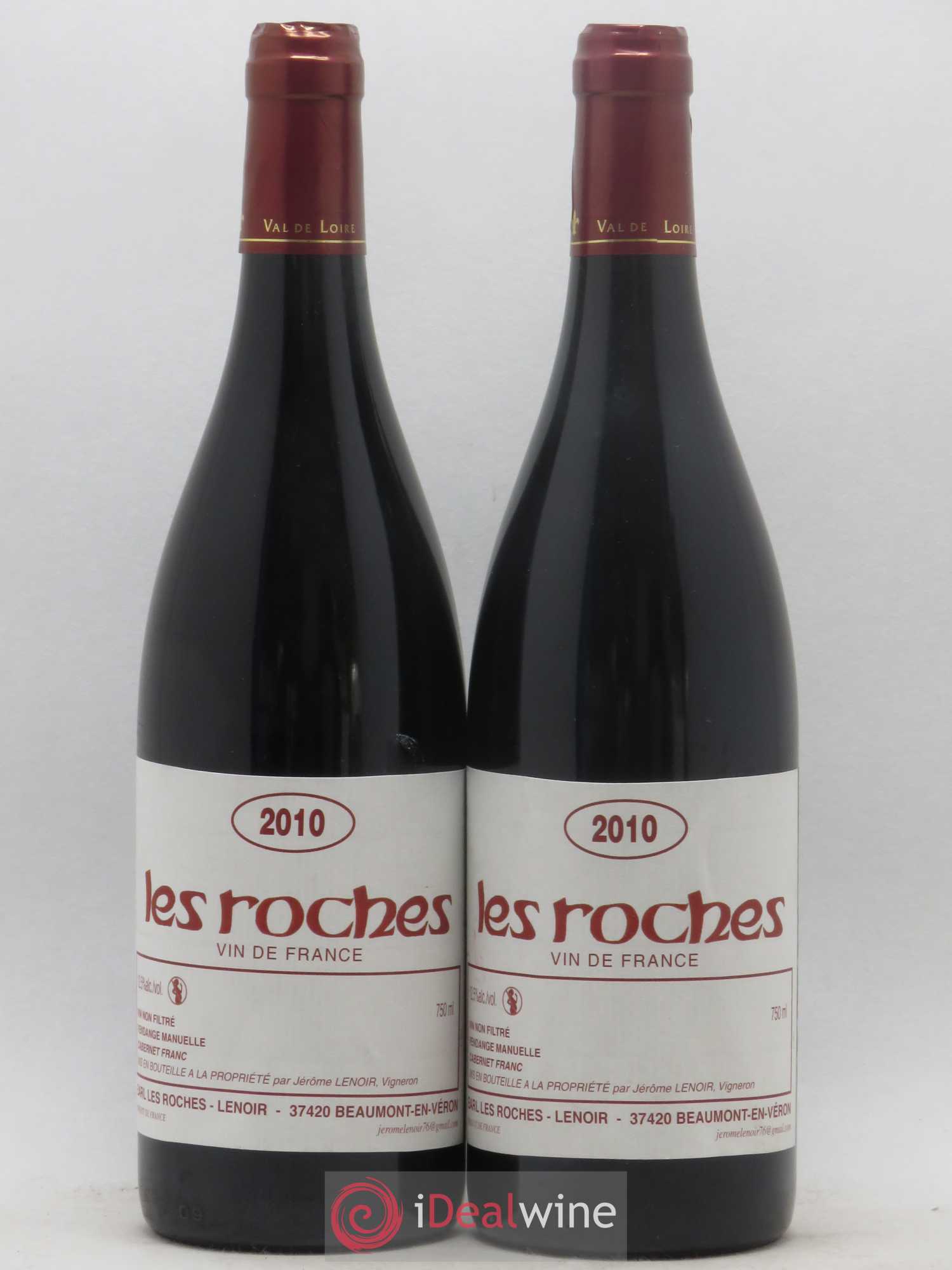 Vin de France Les Roches Lenoir (Domaine) (sans prix de réserve) 2010 - Lot de 2 bouteilles - 0