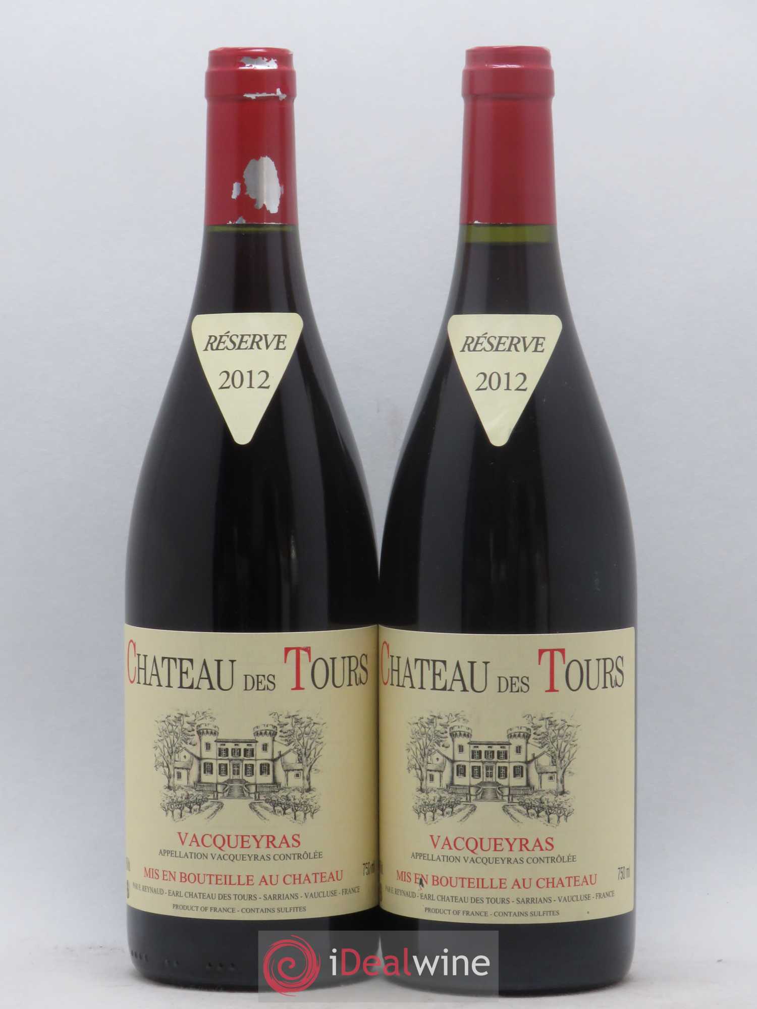 Vacqueyras Château des Tours Emmanuel Reynaud 2012 - Lot de 2 bouteilles - 0