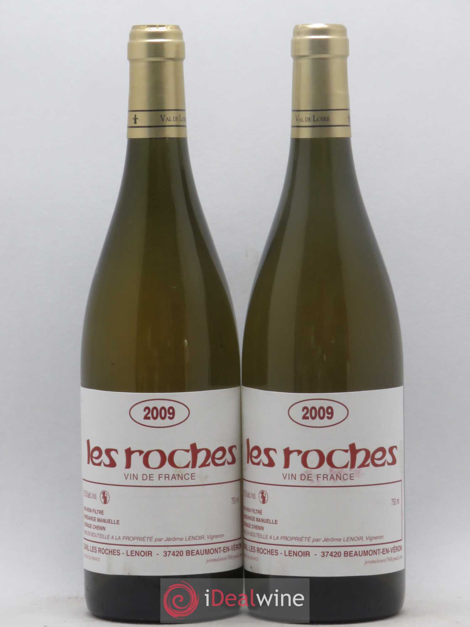 Vin de France Les Roches Lenoir (sans prix de réserve) 2009 - Posten von 2 Flaschen - 0
