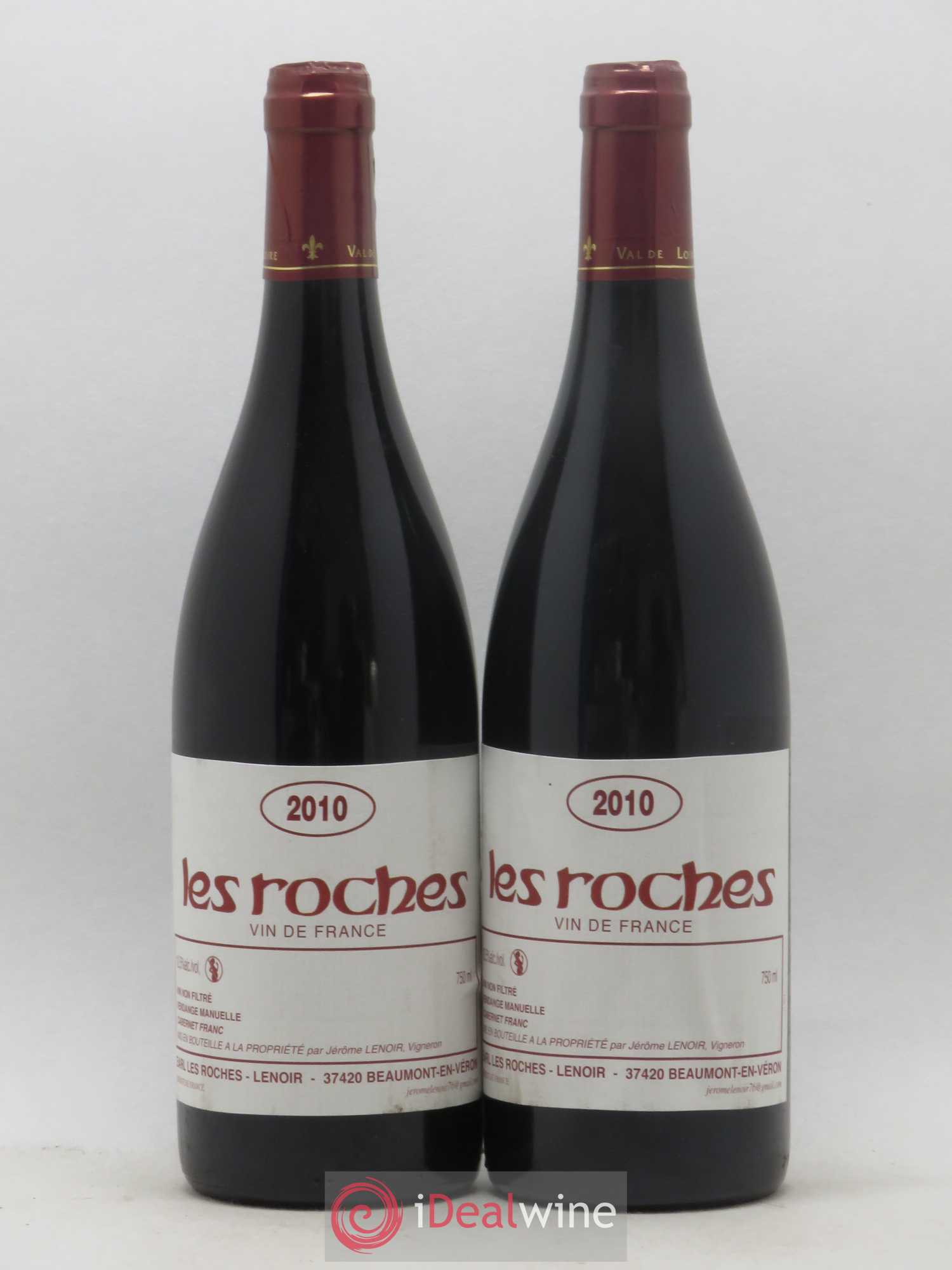 Vin de France Les Roches Lenoir (Domaine) (sans prix de réserve) 2010 - Lot de 2 bouteilles - 0