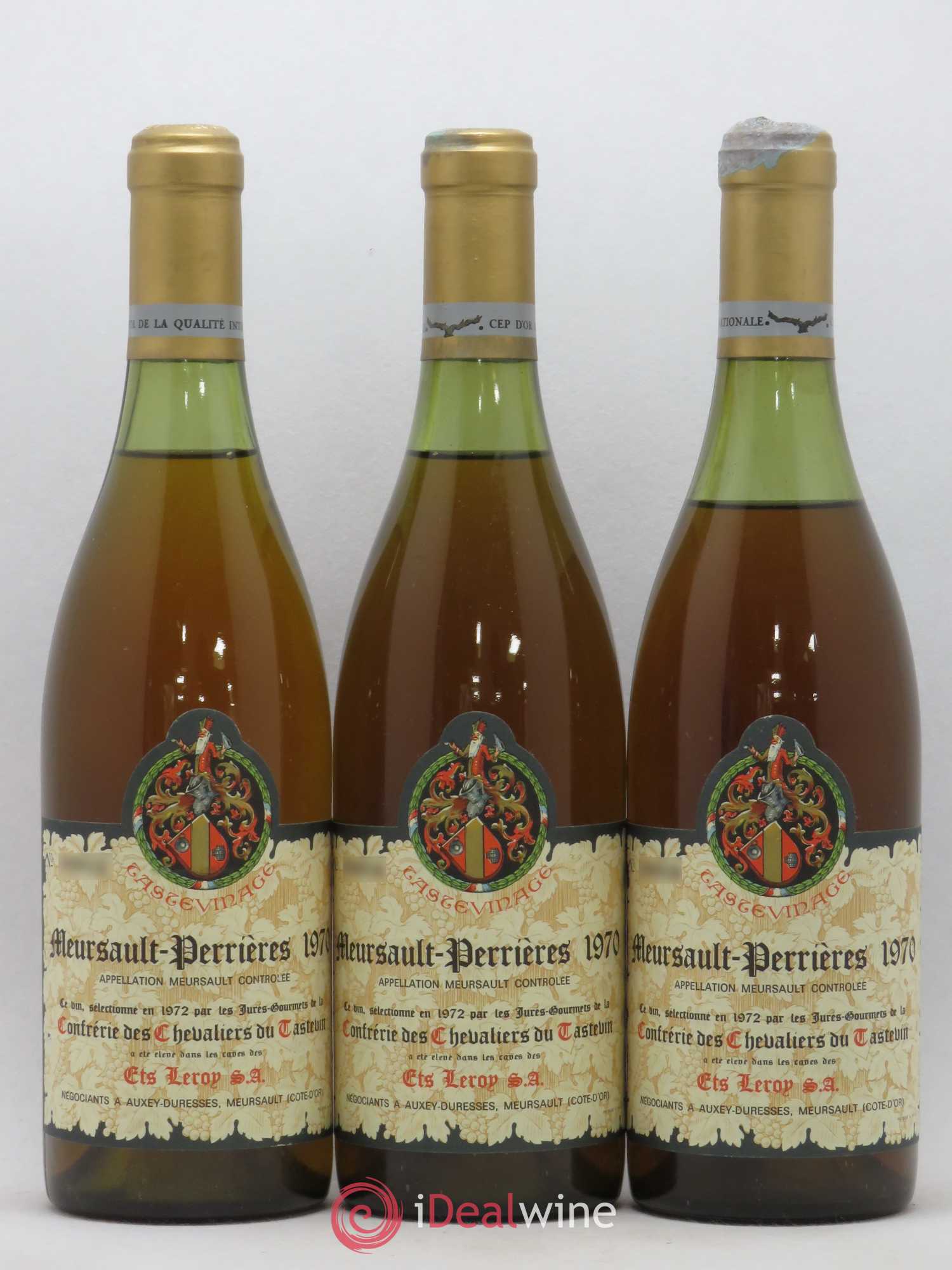Meursault 1er Cru Perrieres Leroy SA Tastevinage 1970 - Posten von 10 Flaschen - 1