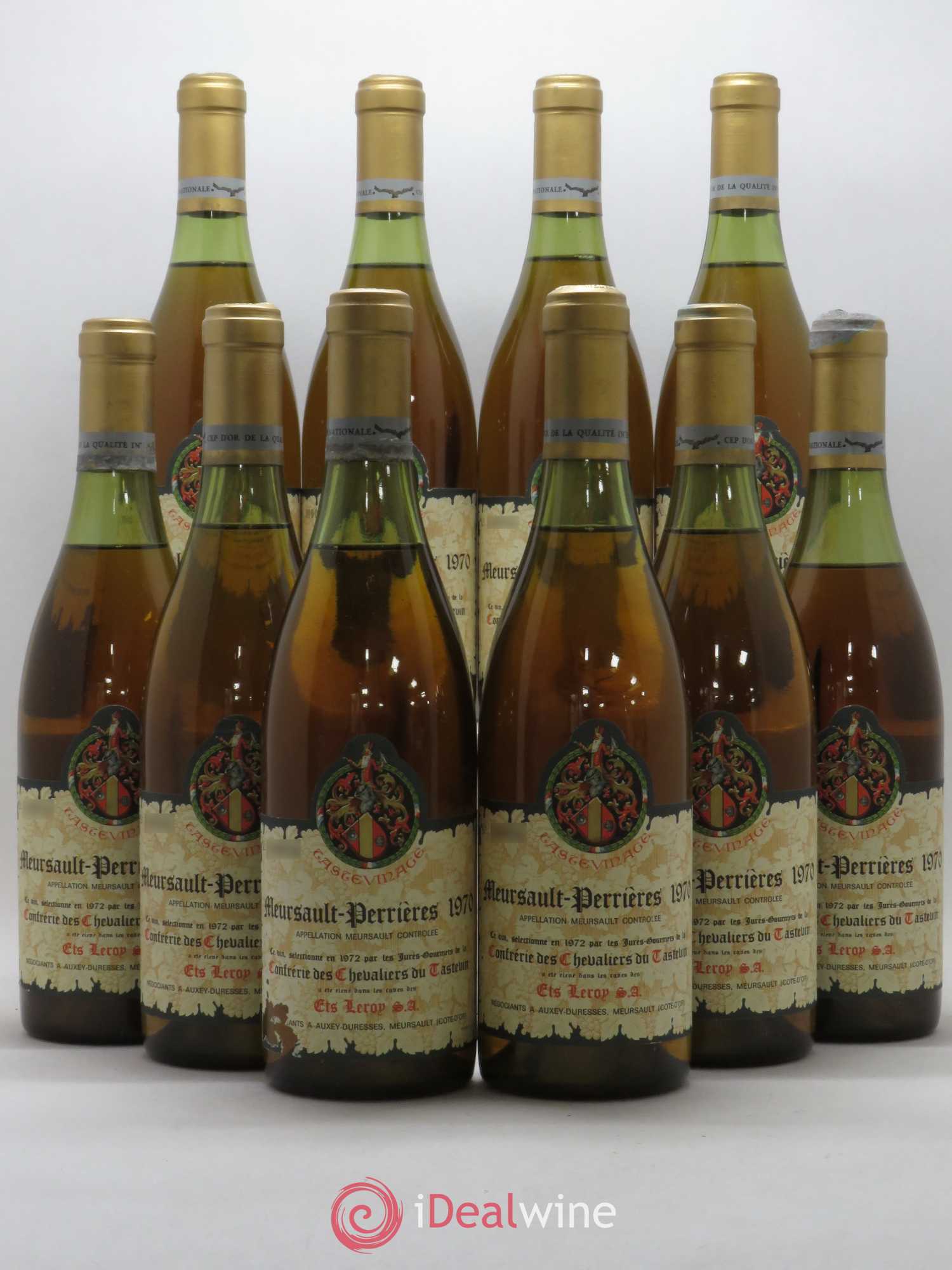 Meursault 1er Cru Perrieres Leroy SA Tastevinage 1970 - Posten von 10 Flaschen - 0