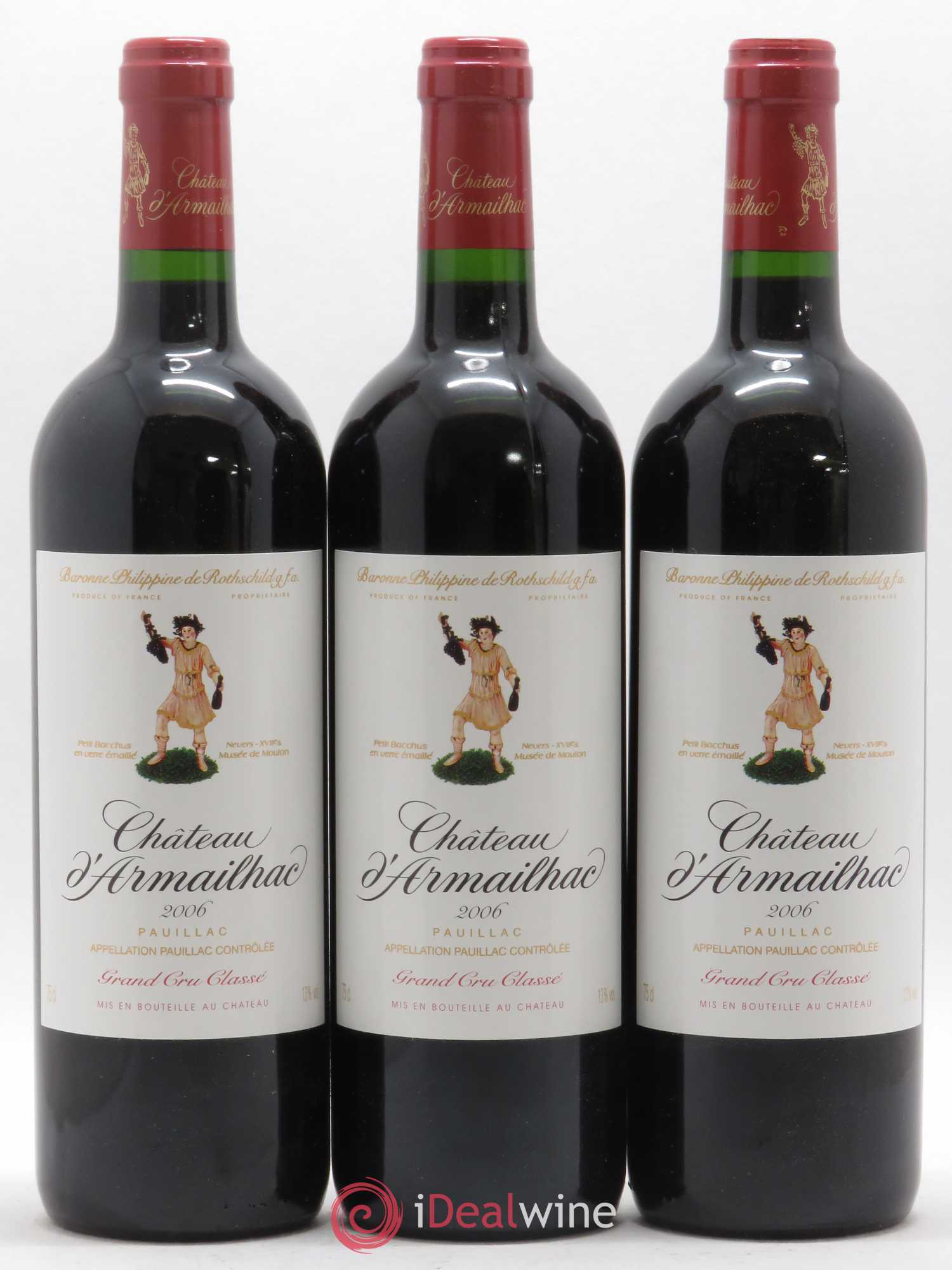 Château d' Armailhac - Mouton Baron(ne) Philippe 5ème Grand Cru Classé 2006 - Lot de 6 bouteilles - 1