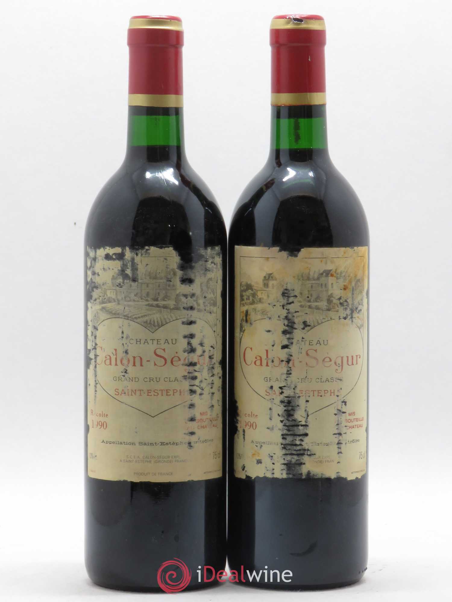 Château Calon Ségur 3ème Grand Cru Classé 1990 - Lot de 2 bouteilles - 0