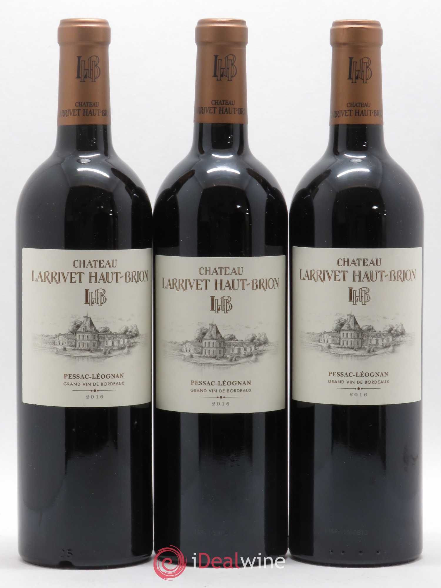 Château Larrivet Haut-Brion 2016 - Lot de 3 bouteilles - 0