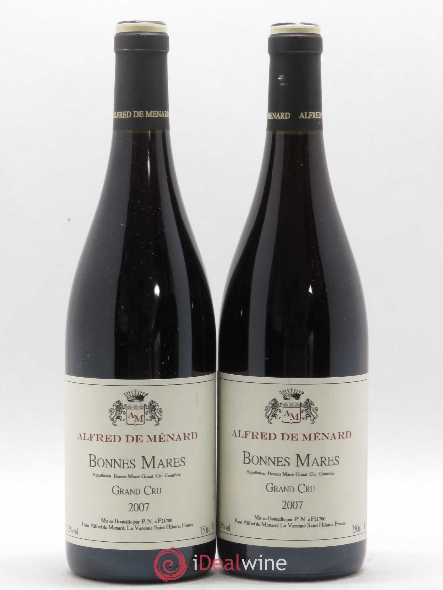 Bonnes-Mares Grand Cru Alfred de Menard 2007 - Lot de 2 bouteilles - 0