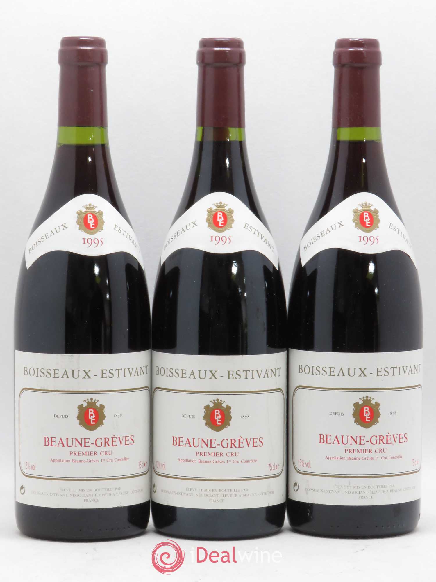 Beaune 1er Cru Grèves Boisseaux Estivant 1995 - Posten von 3 Flaschen - 0