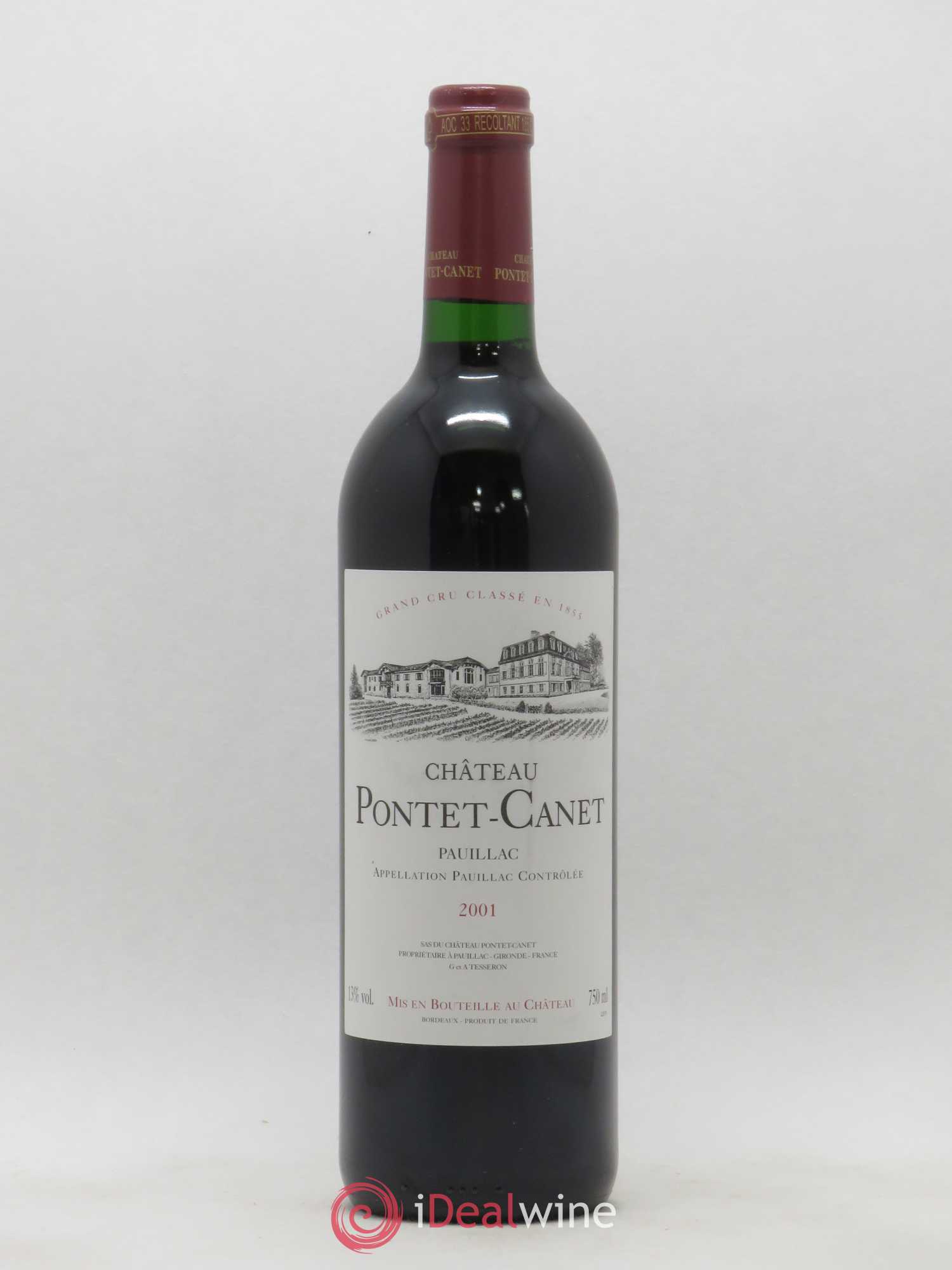 Château Pontet Canet 5ème Grand Cru Classé 2001 - Lot de 1 bouteille - 0