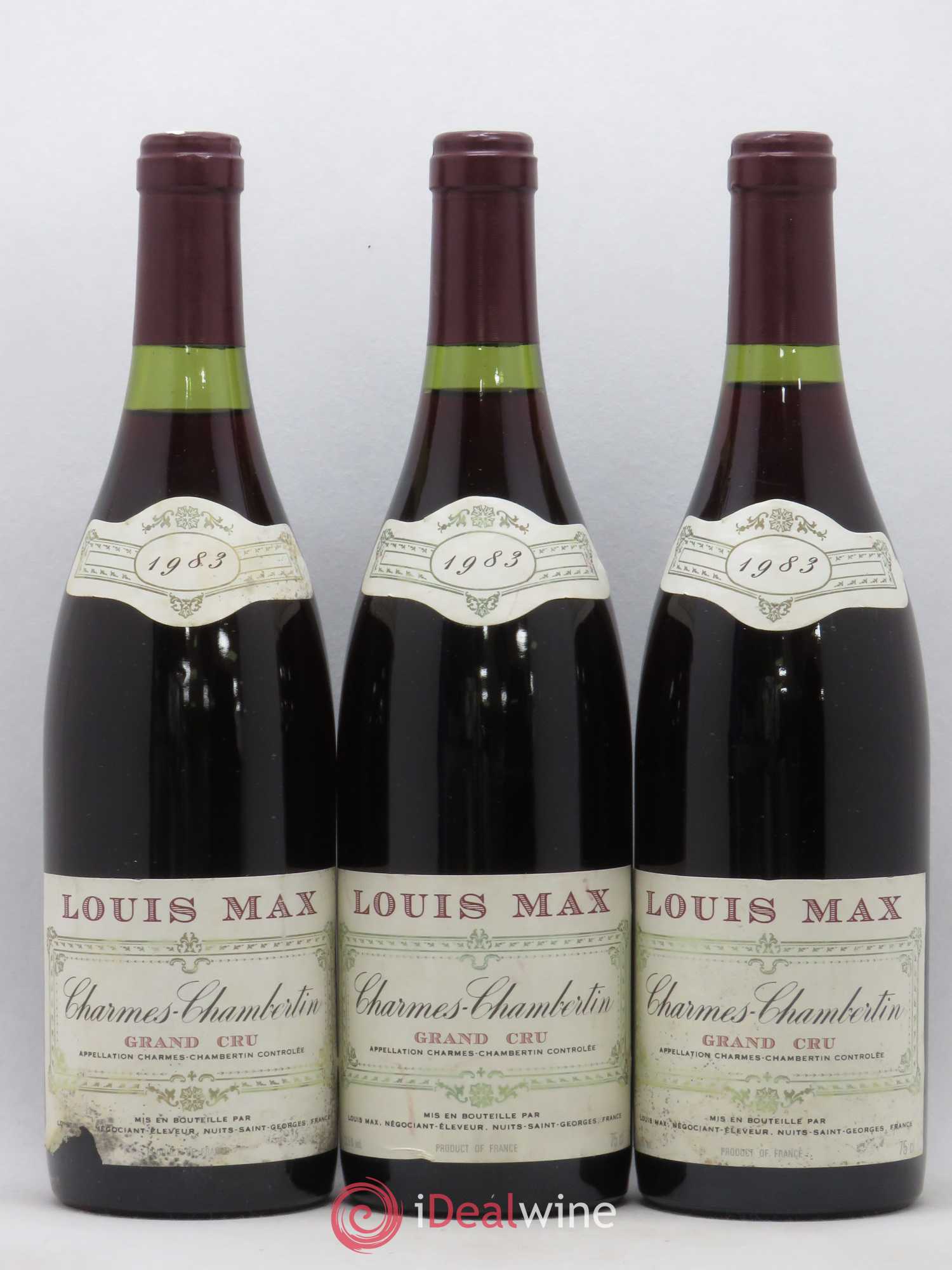 Charmes-Chambertin Grand Cru Louis Max 1983 - Lot de 3 bouteilles - 0