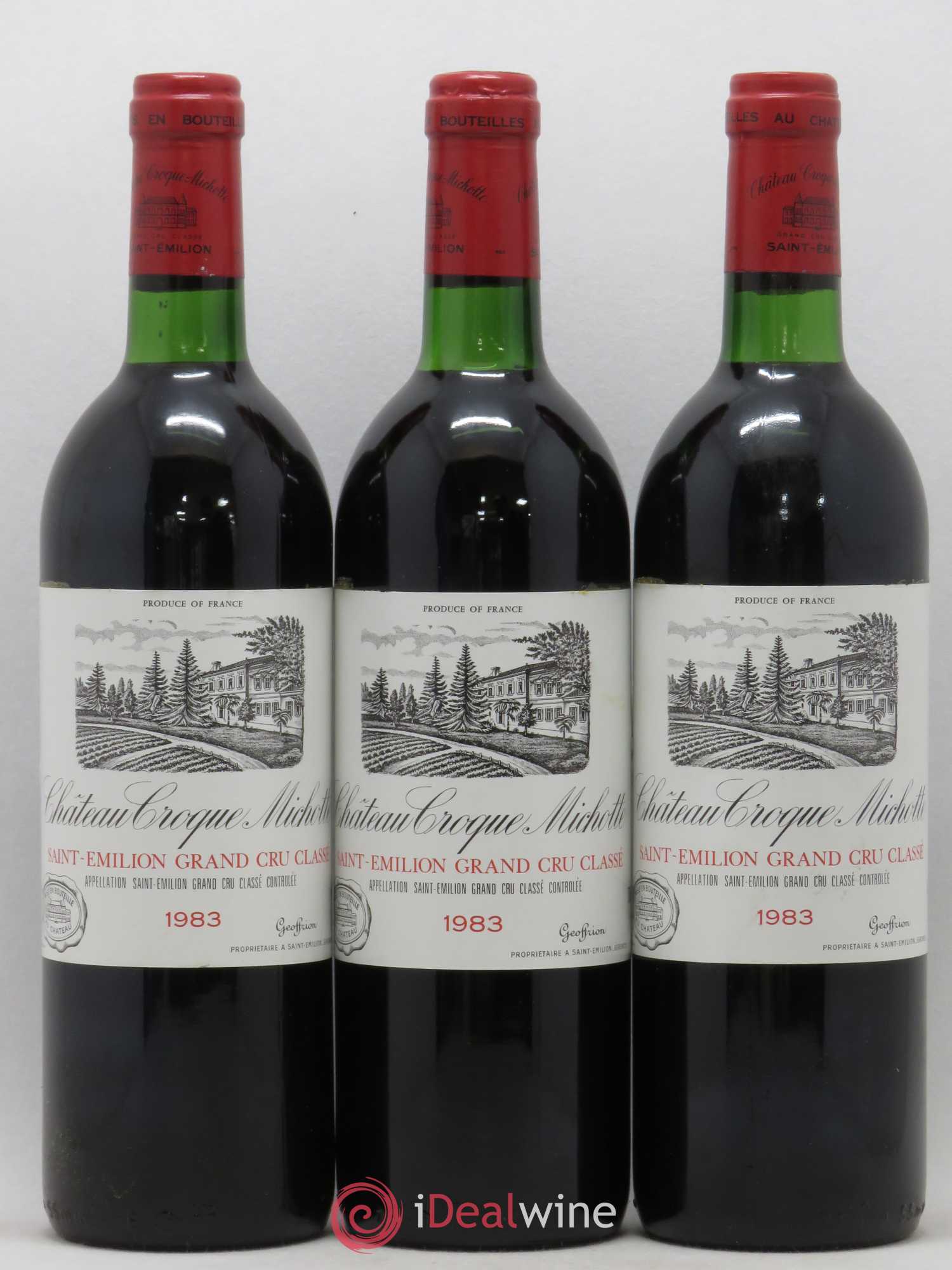 Château Croque Michotte 1983 - Lot de 6 bouteilles - 1
