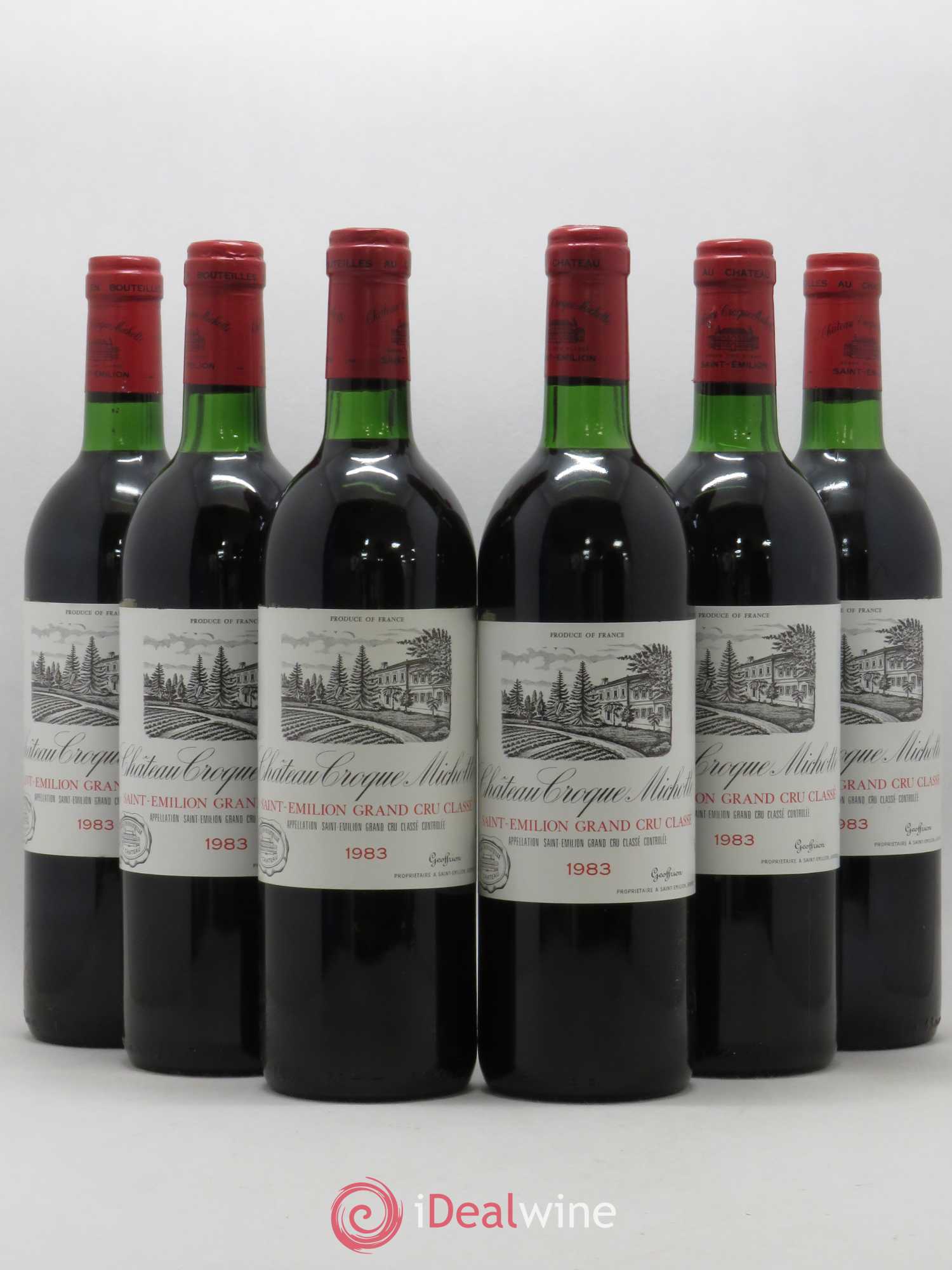 Château Croque Michotte 1983 - Lot de 6 bouteilles - 0