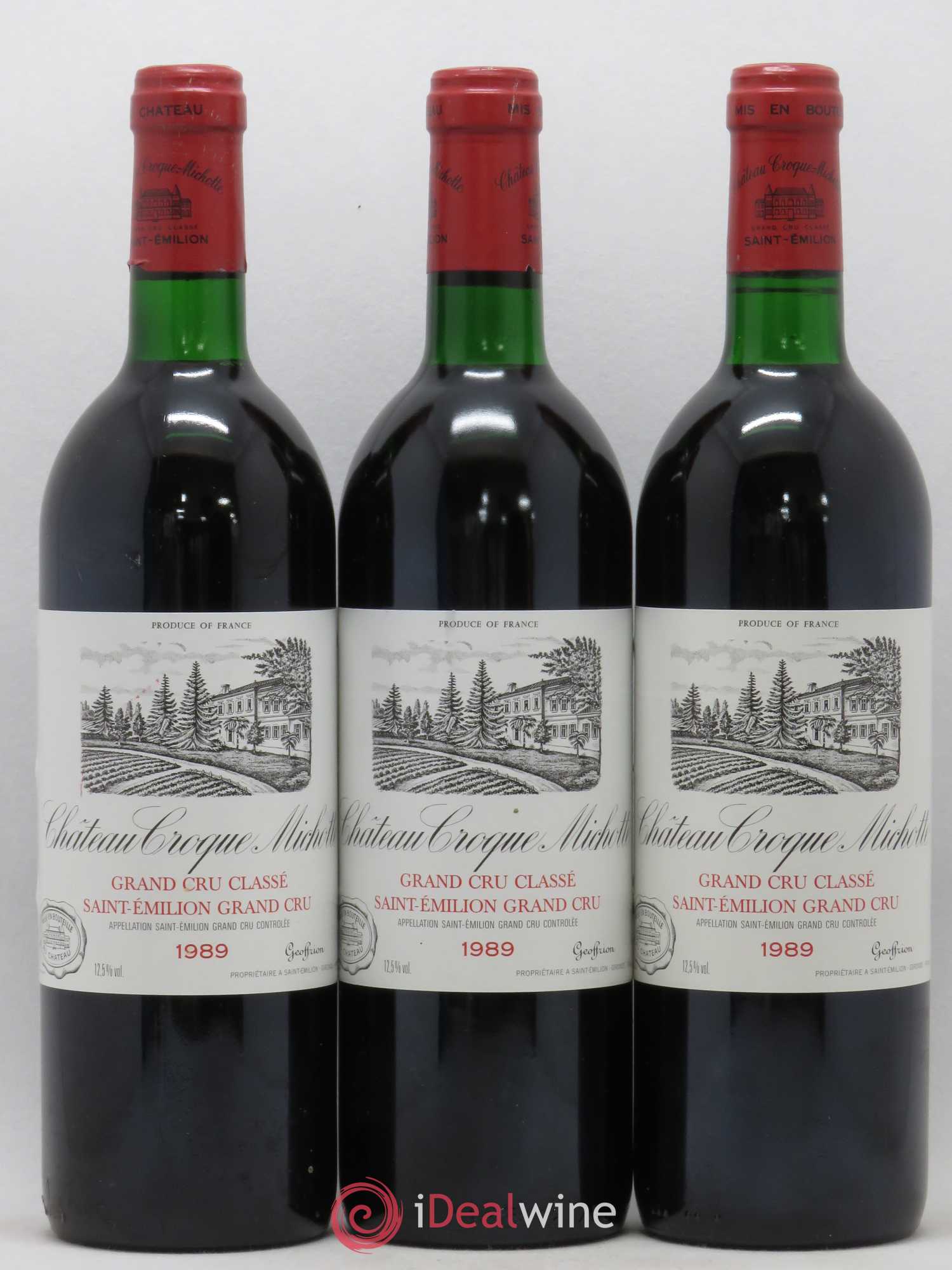 Château Croque Michotte 1989 - Lot de 5 bouteilles - 1