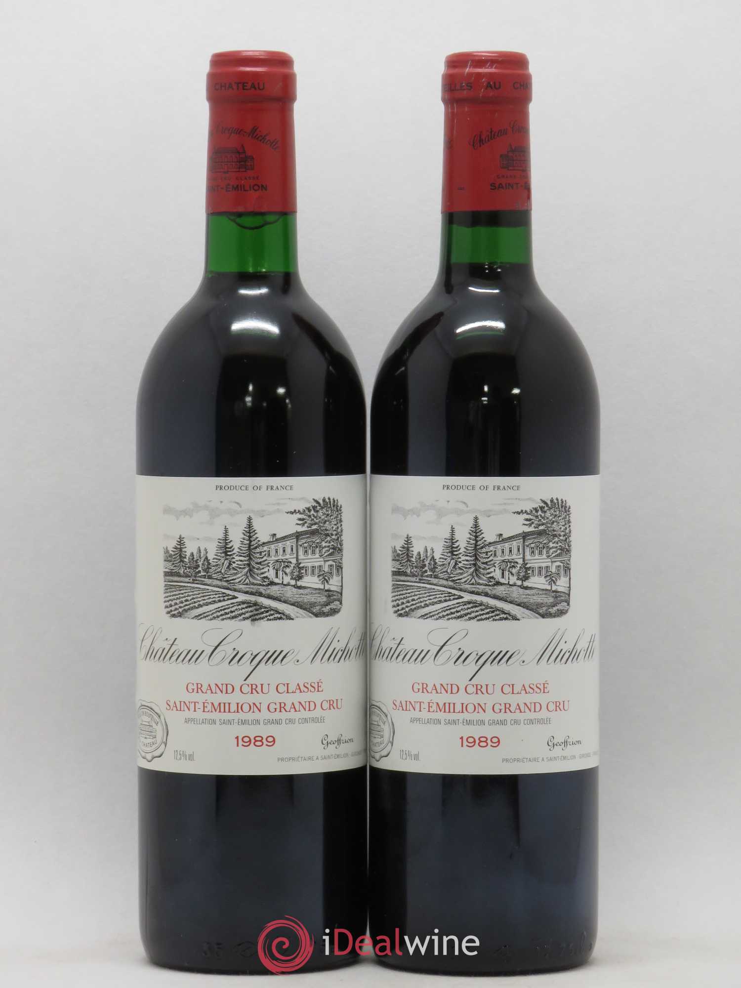 Château Croque Michotte 1989 - Lot de 5 bouteilles - 2