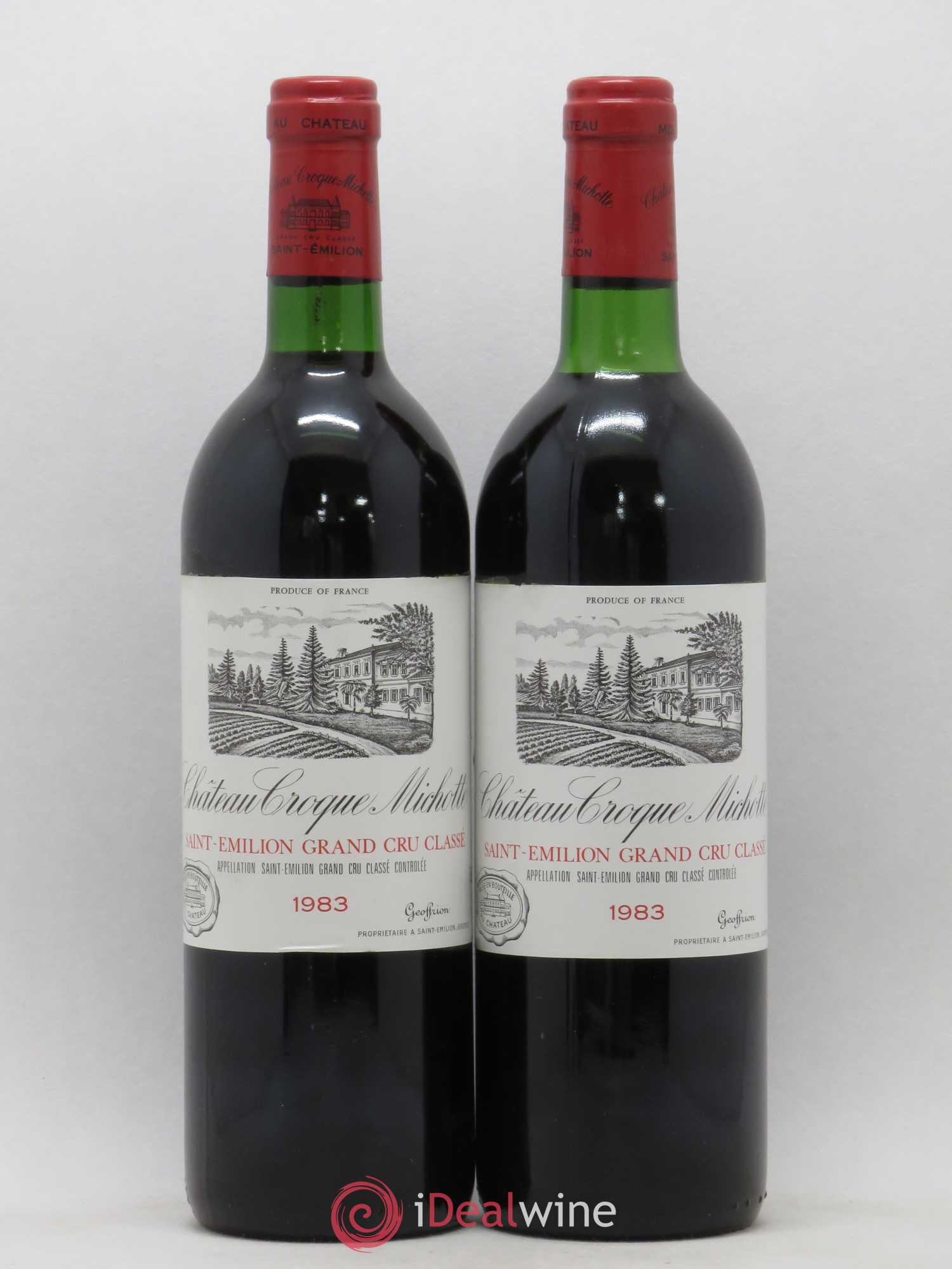 Château Croque Michotte 1983 - Lot de 2 bouteilles - 0