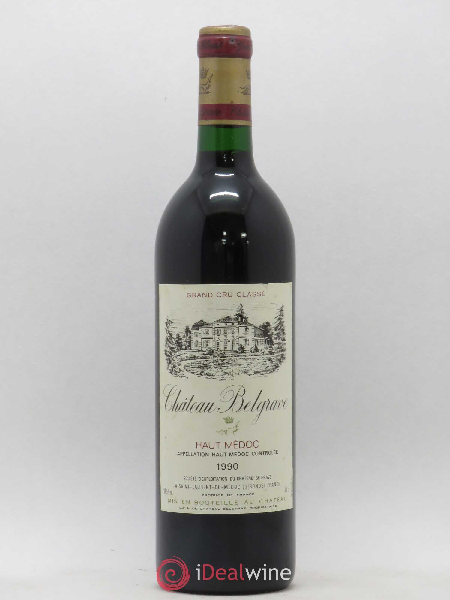 Château Belgrave 5ème Grand Cru Classé 1990 - Lot de 1 bouteille - 0