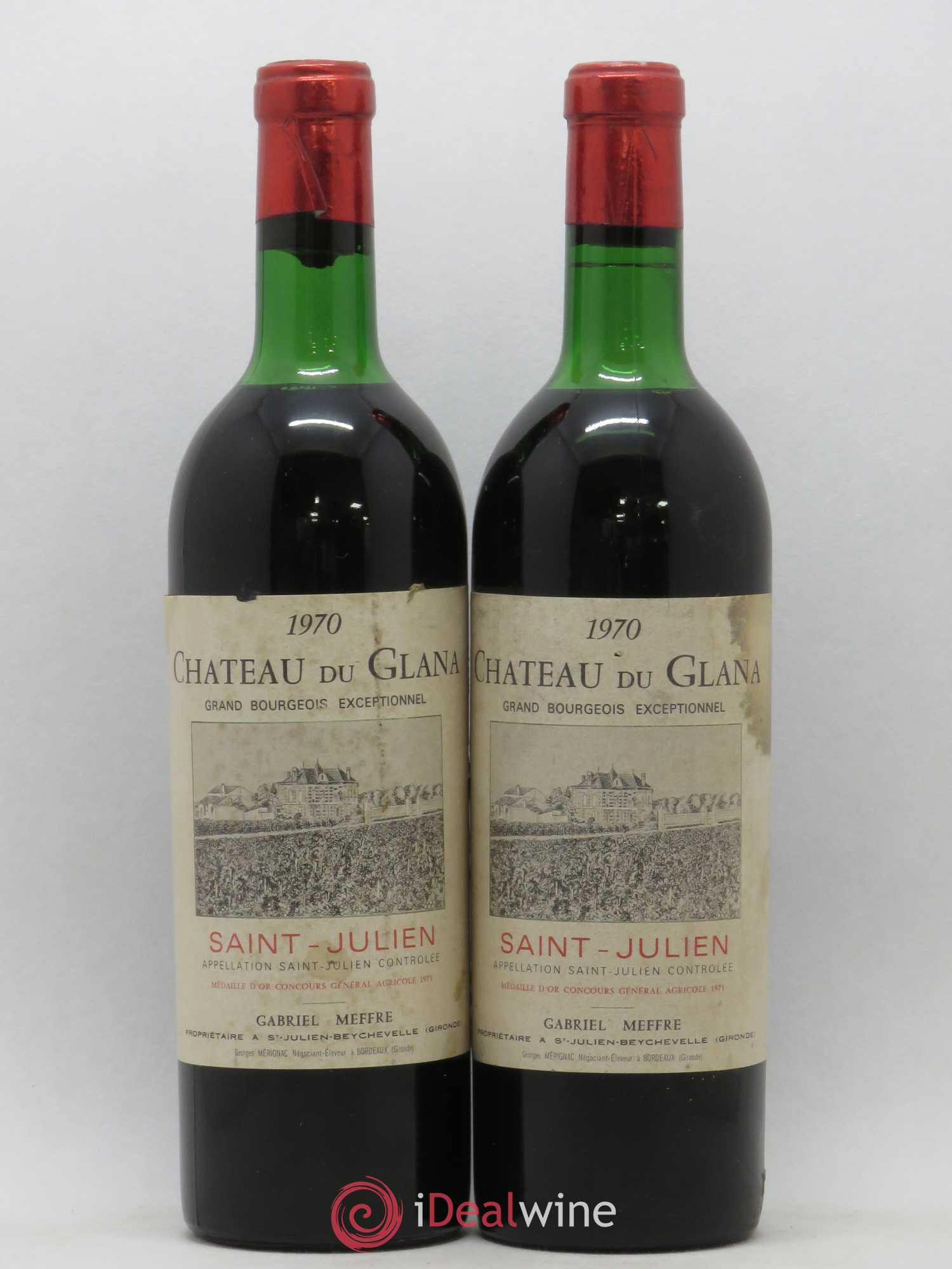 Château du Glana 1970 - Lot de 2 bouteilles - 0