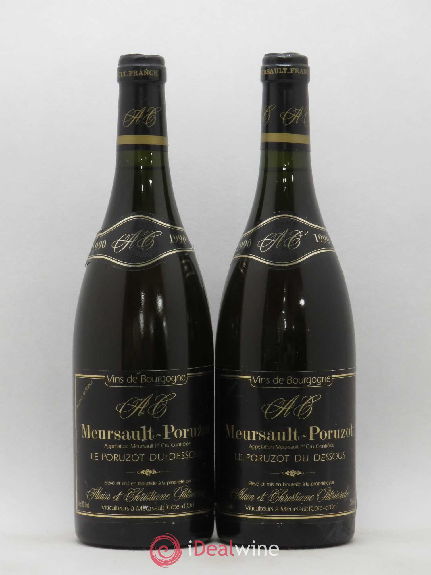 Meursault 1er Cru Poruzots du dessous Patriarche 1990 - Posten von 2 Flaschen - 0
