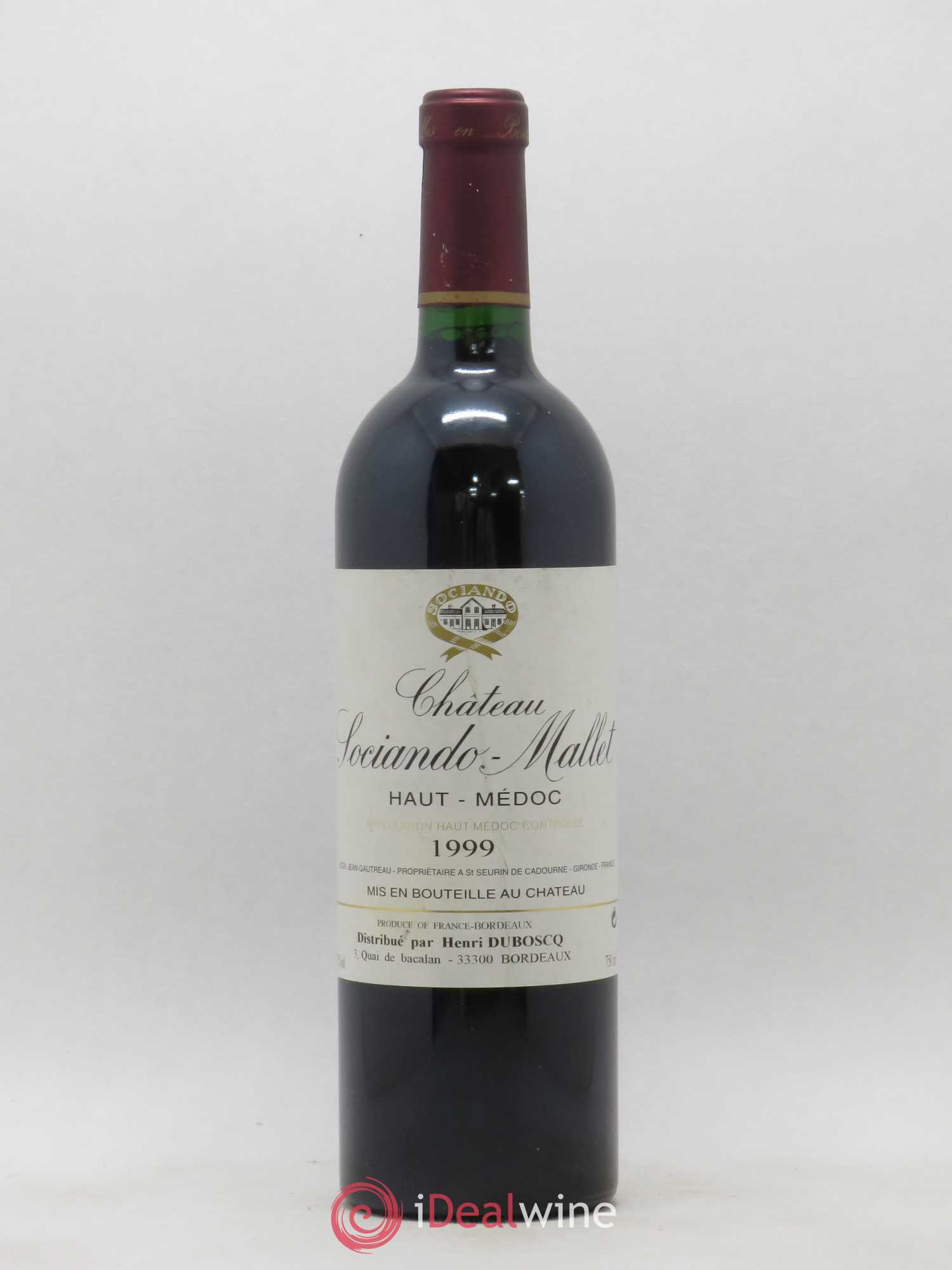 Château Sociando Mallet 1999 - Lot de 1 bouteille - 0