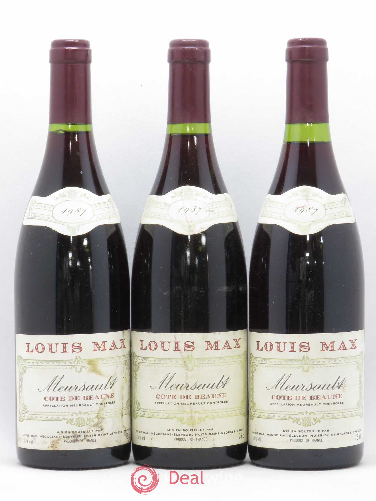 Meursault Louis Max 1987 - Lot de 6 bouteilles - 1