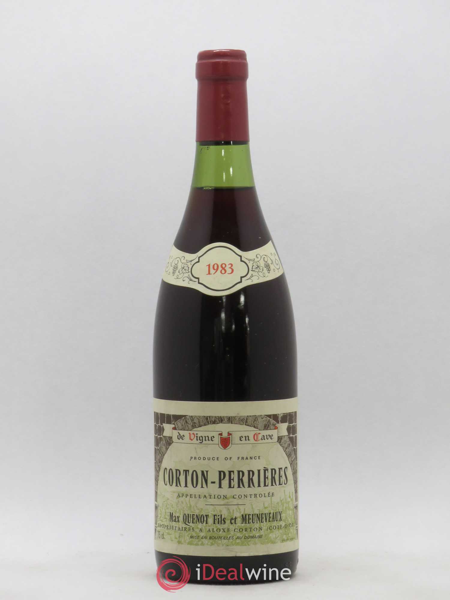 Corton Grand Cru Perrieres Max Quenot 1983 - Lot de 1 bouteille - 0