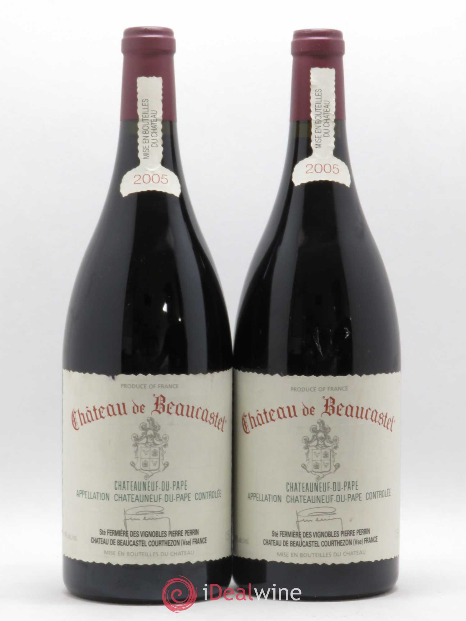 Châteauneuf-du-Pape Château de Beaucastel Famille Perrin 2005 - Lot de 2 magnums - 0