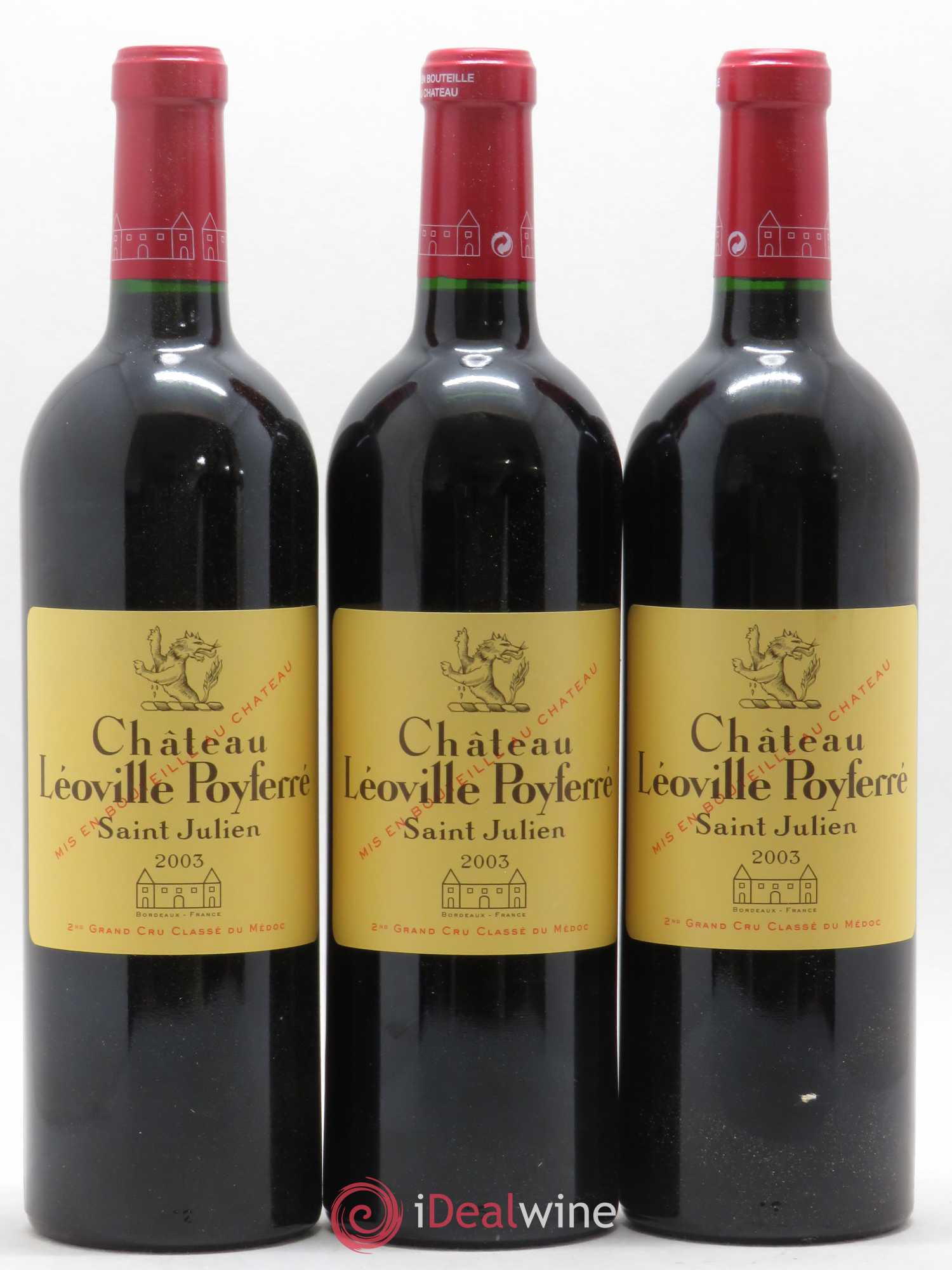 Château Léoville Poyferré 2ème Grand Cru Classé 2003 - Lot de 6 bouteilles - 2