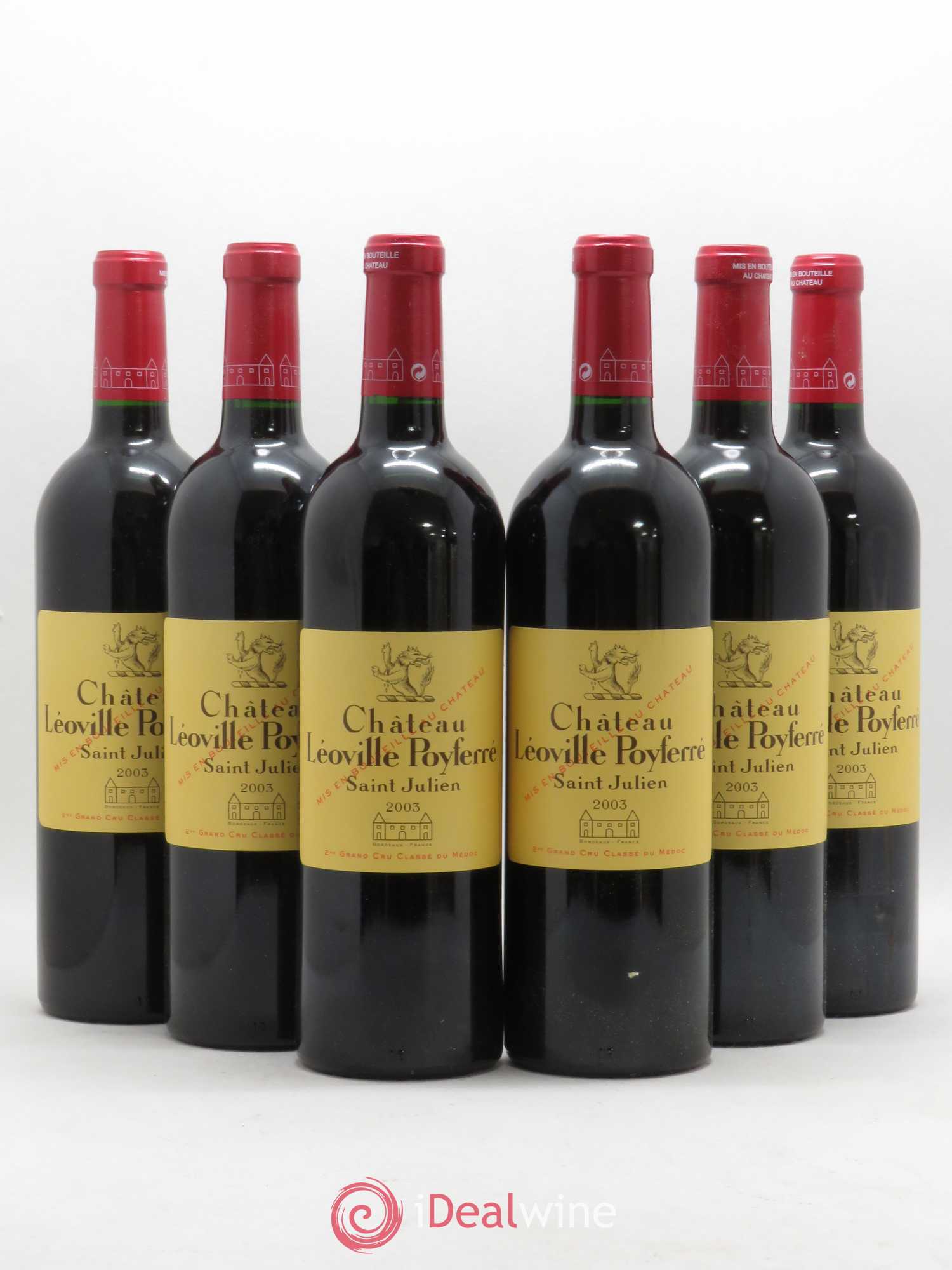 Château Léoville Poyferré 2ème Grand Cru Classé 2003 - Lot de 6 bouteilles - 0