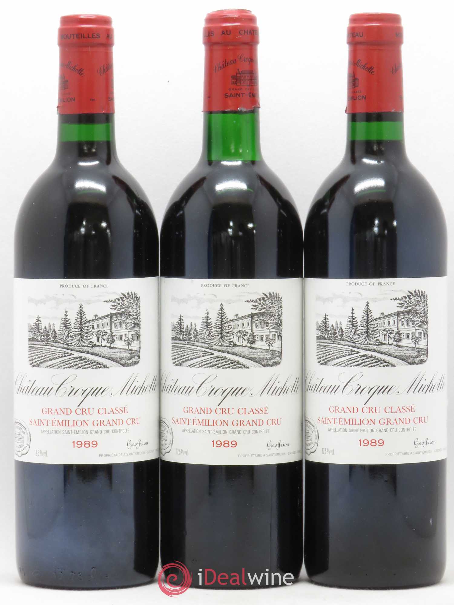 Château Croque Michotte 1989 - Lot de 6 bouteilles - 1