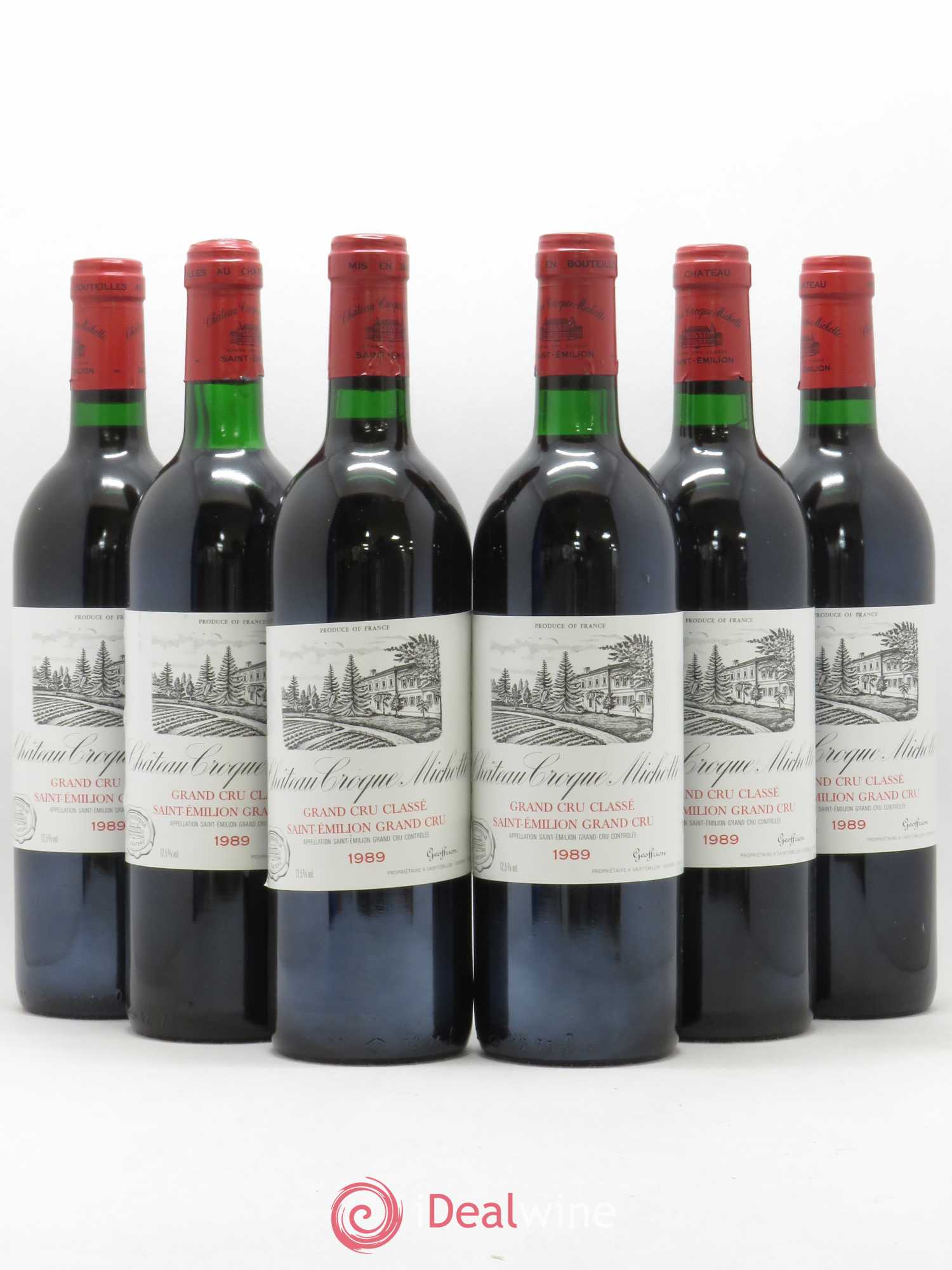 Château Croque Michotte 1989 - Lot de 6 bouteilles - 0